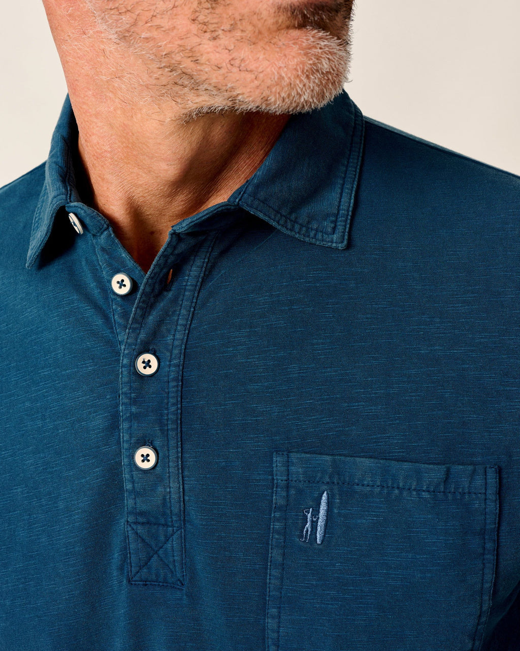 Johnnie-O Long Sleeve Original 4-Button Polo - Coastal Wash