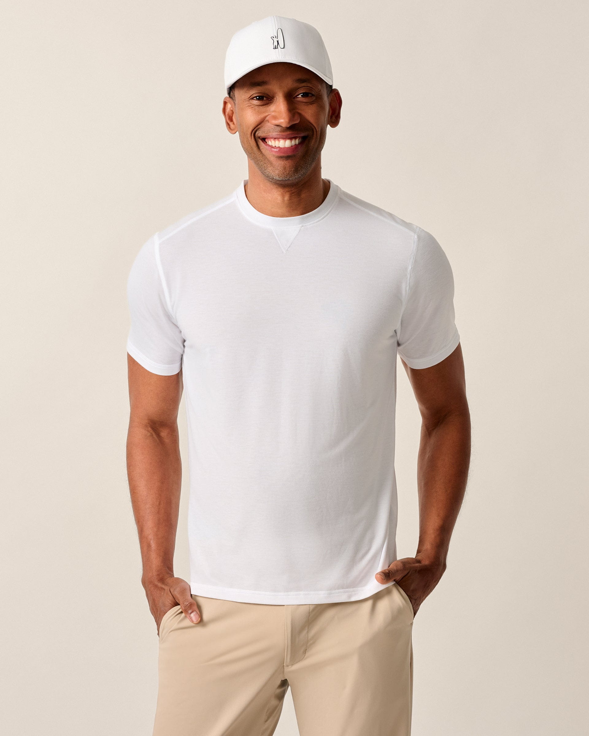 Johnnie-O The Course Performance T-Shirt - Short Sleeve, White