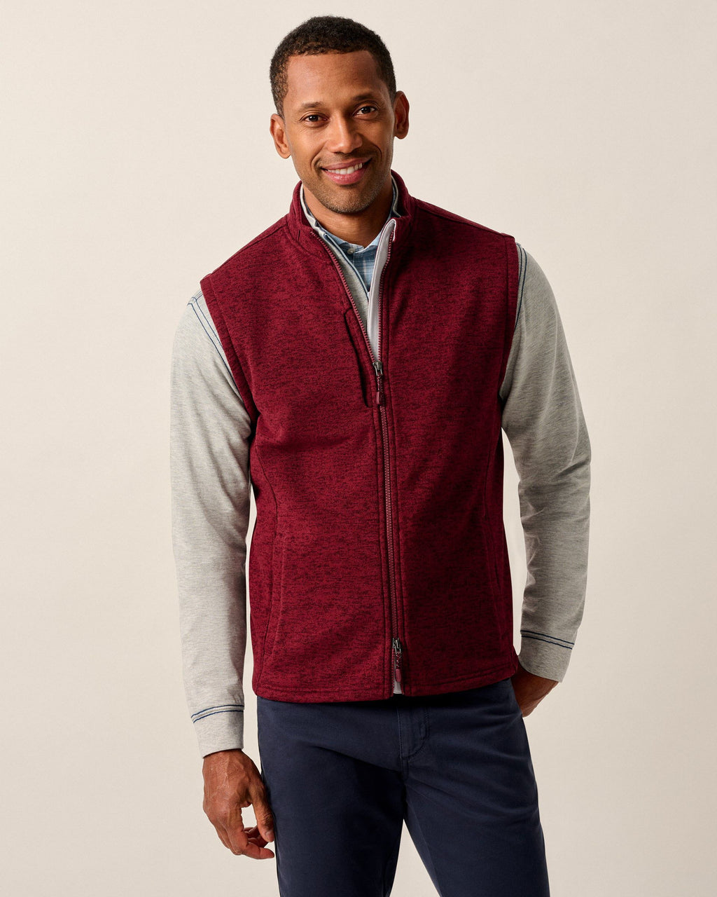 Johnnie-O Denalis Double-Zip Fleece Vest