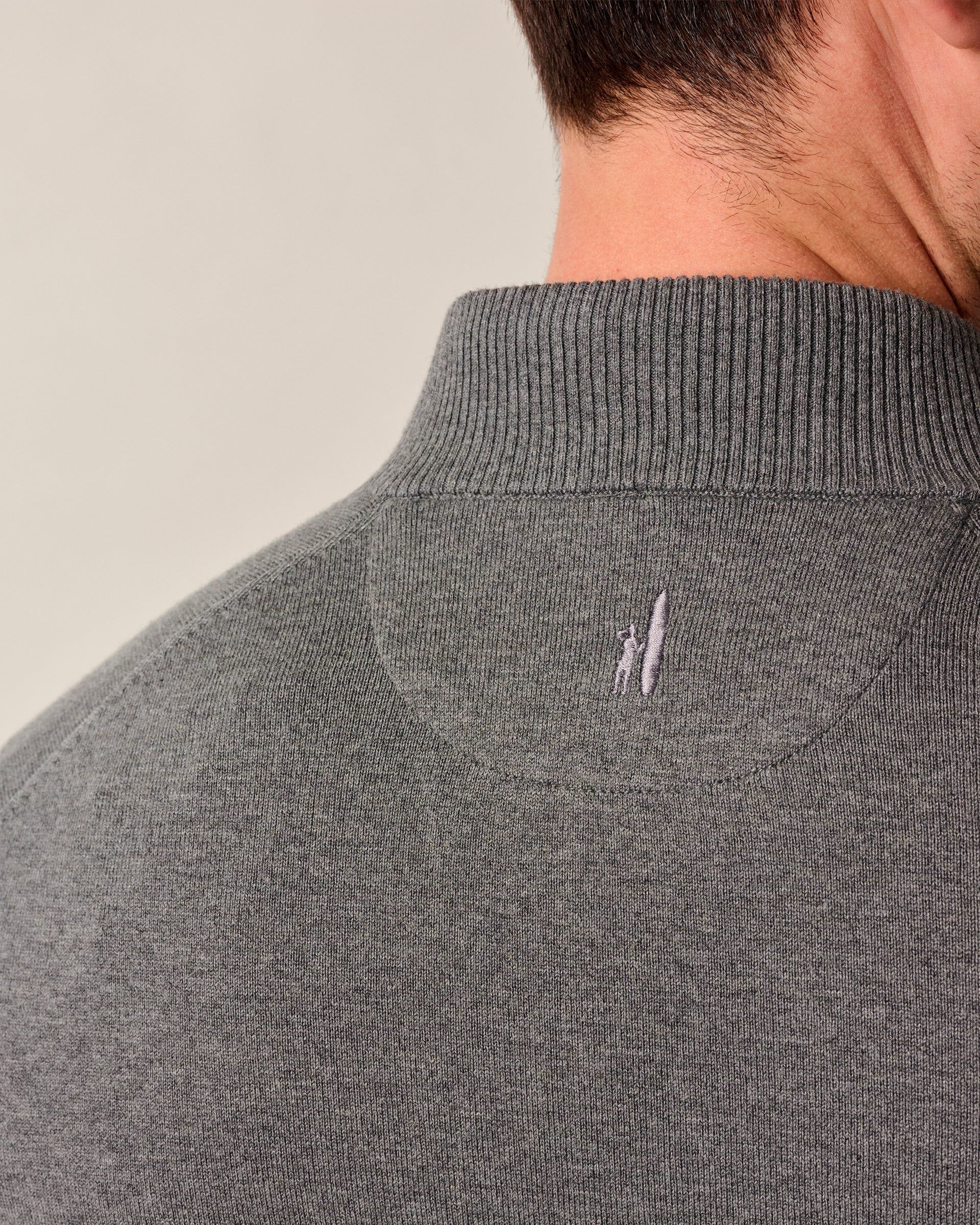 Johnnie-O Desmond Plaited Cotton Blend 1/4 Zip Sweater