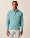 Johnnie-O Desmond Plaited Cotton Blend 1/4 Zip Sweater, Mahalo