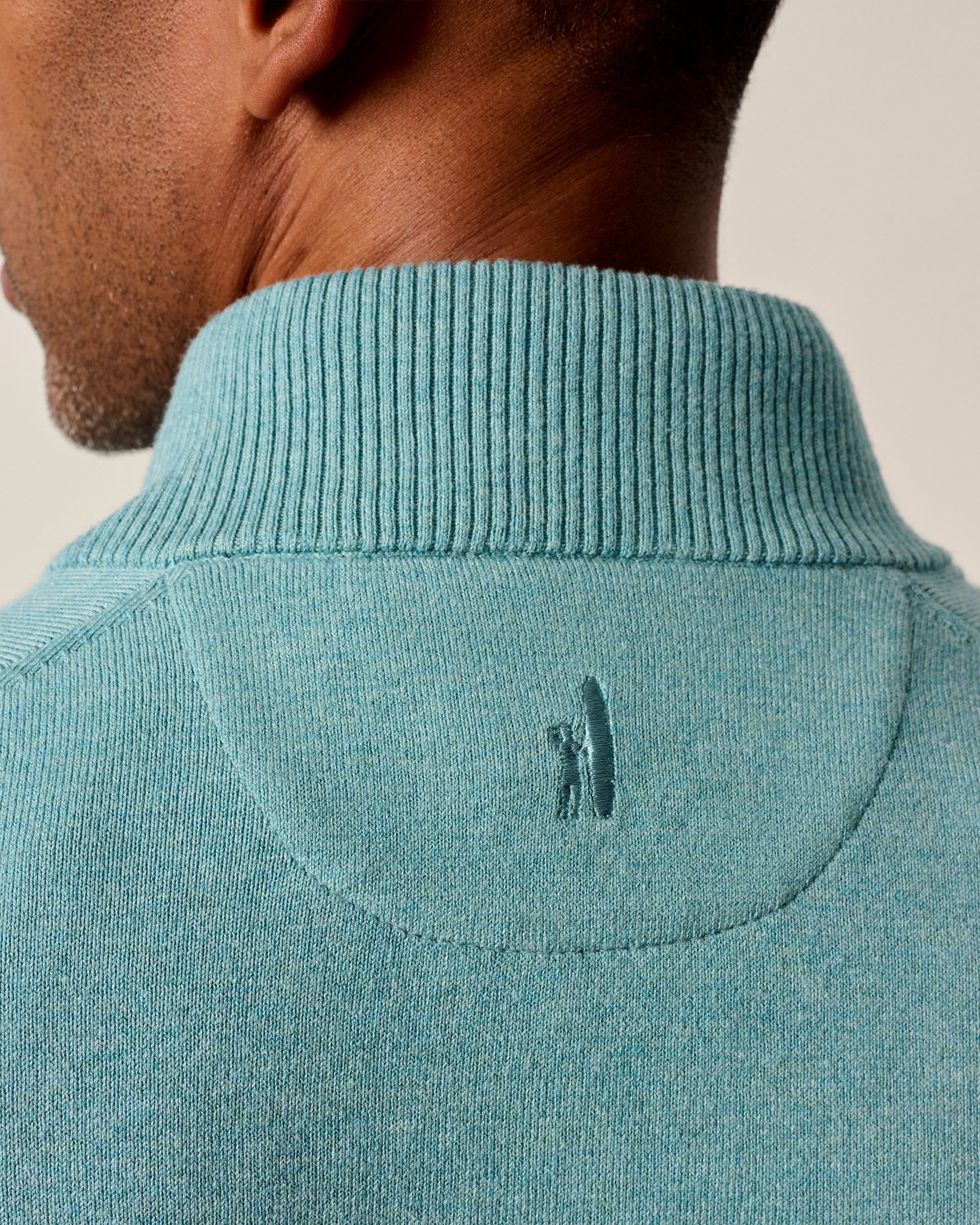 Johnnie-O Desmond Plaited Cotton Blend 1/4 Zip Sweater