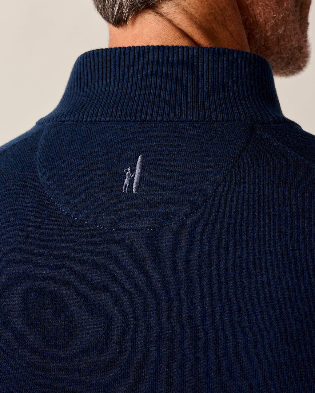 Johnnie-O Desmond Plaited Cotton Blend 1/4 Zip Sweater