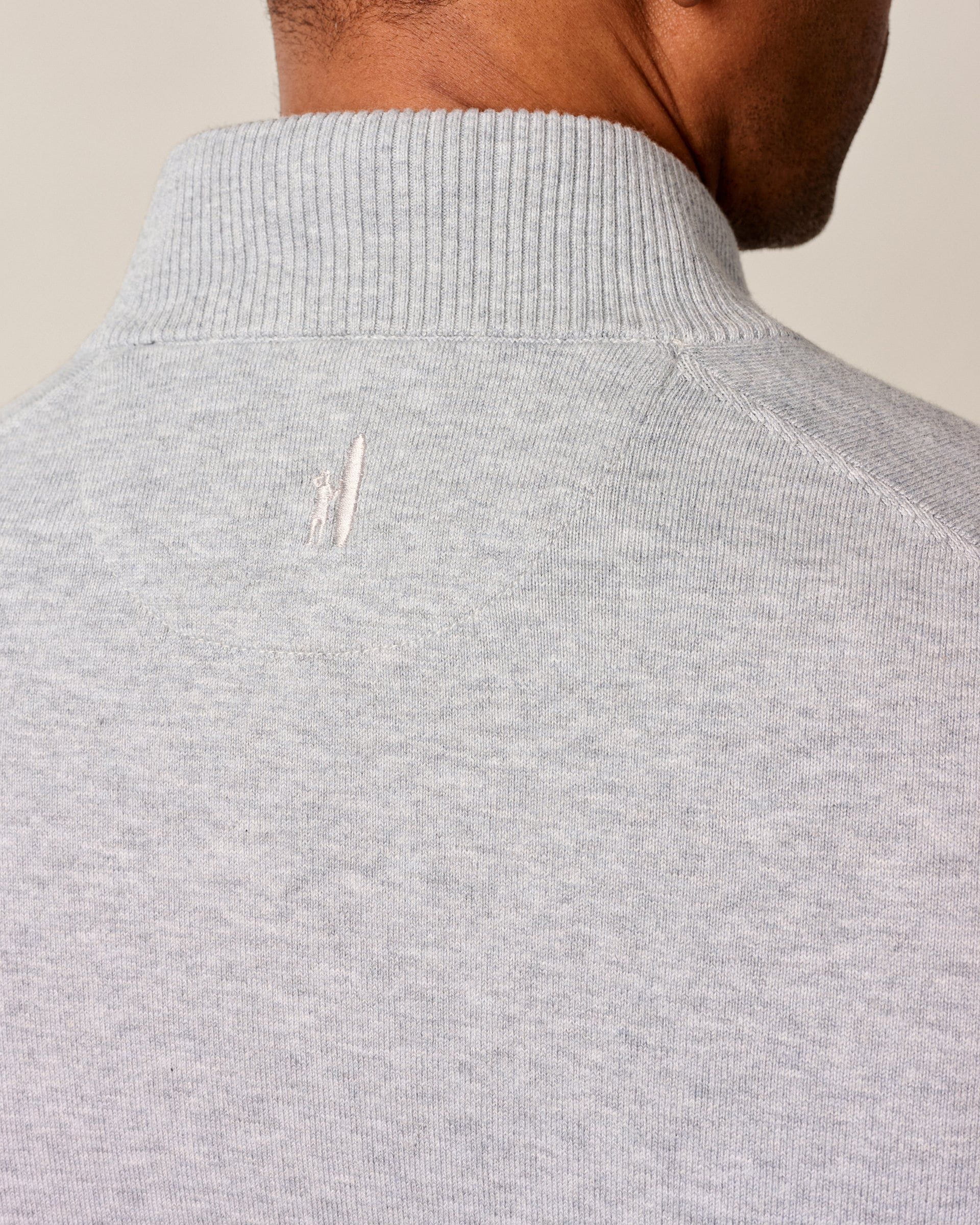 Johnnie-O Desmond Plaited Cotton Blend 1/4 Zip Sweater