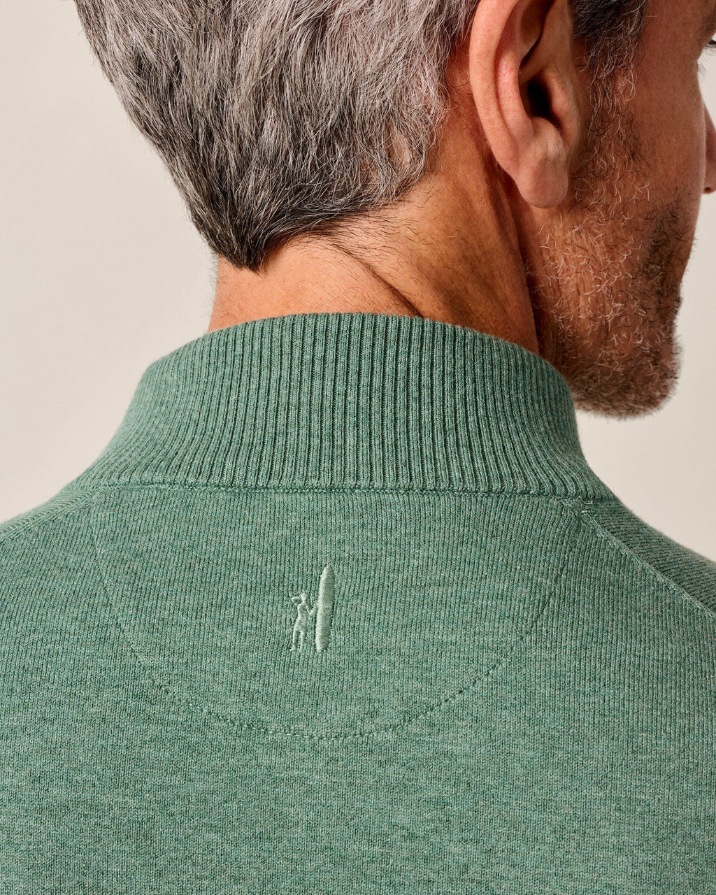 Johnnie-O Desmond Plaited Cotton Blend 1/4 Zip Sweater