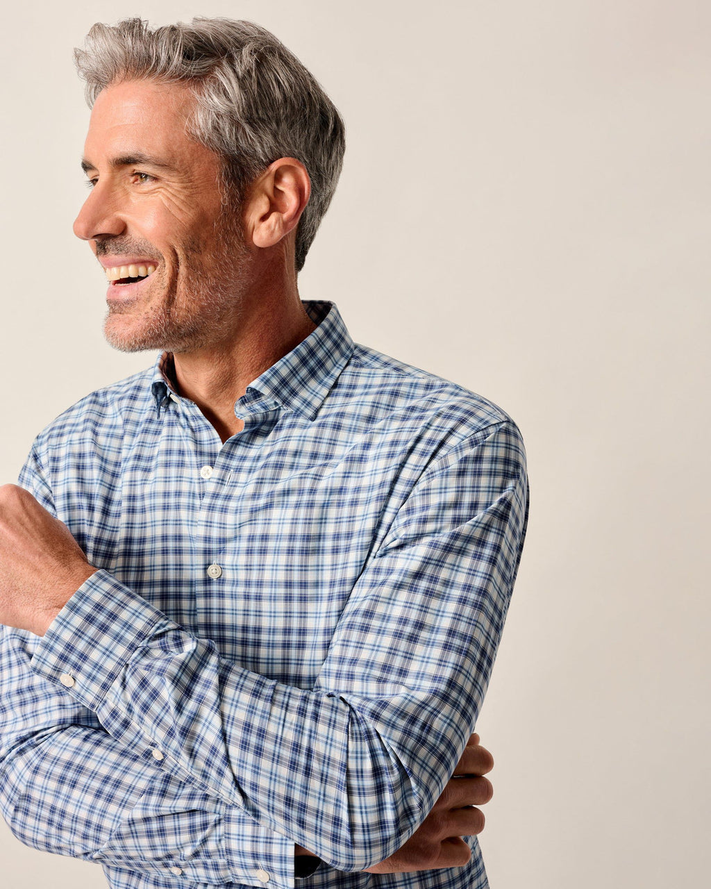 Johnnie-O Featherweight Performance Button Down Shirt - Donovan, Navy