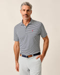 Johnnie-O Performance Mesh Polo - Dru Stripe, Navy