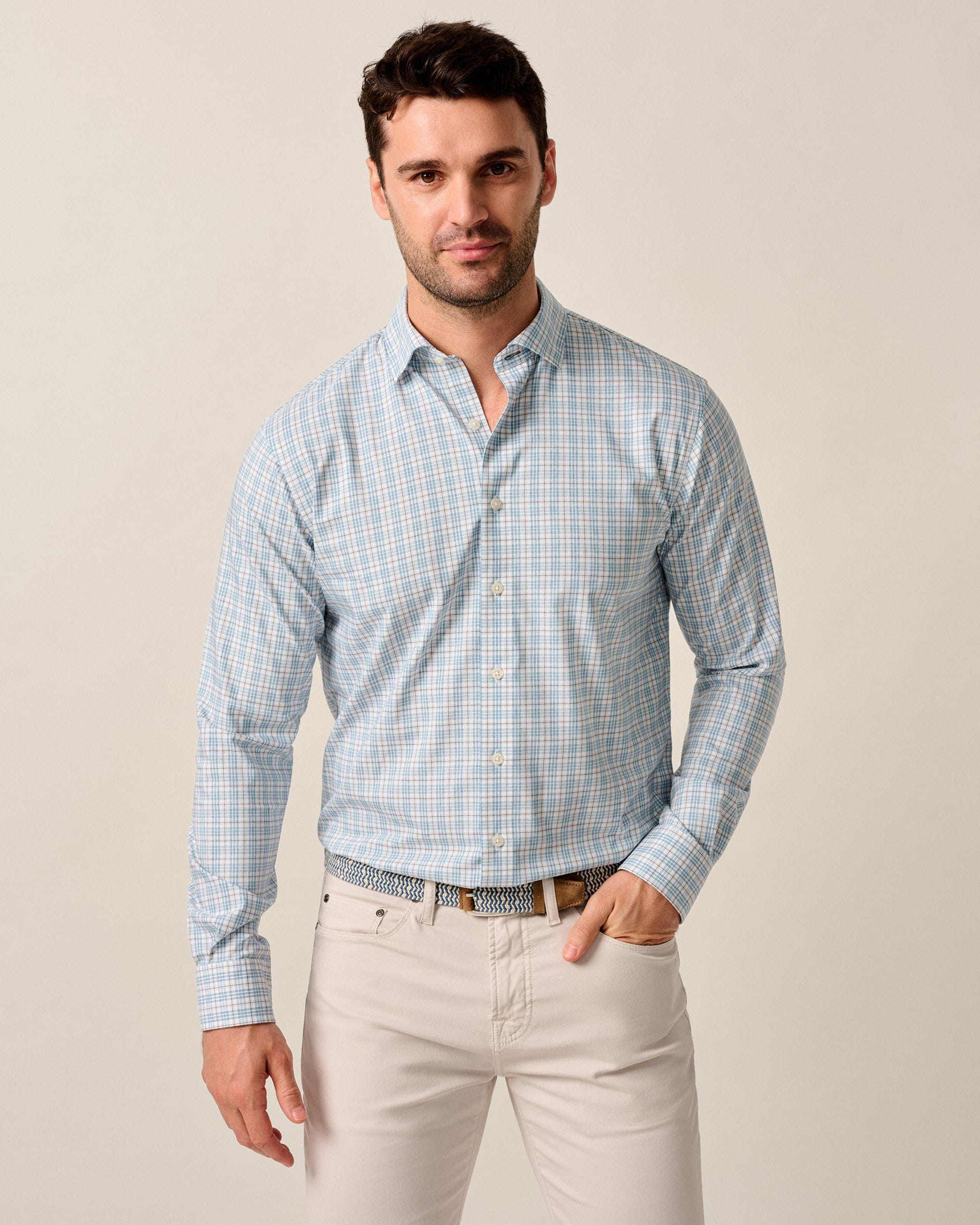 Johnnie-O Everyday Performance Button Down Shirt - Ferdinand, White