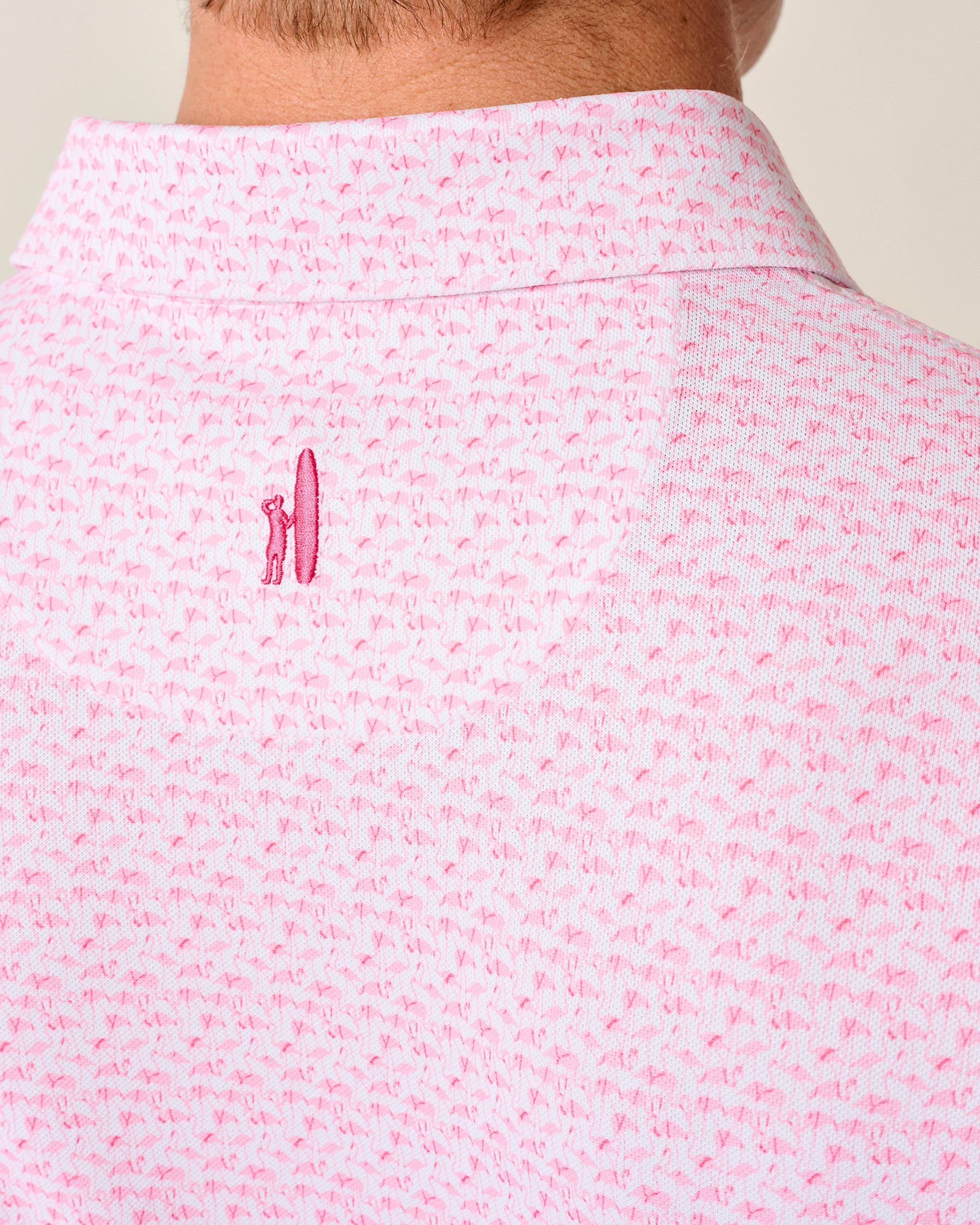 Johnnie-O Performance Mesh Polo - Flock Yeah, Azalea