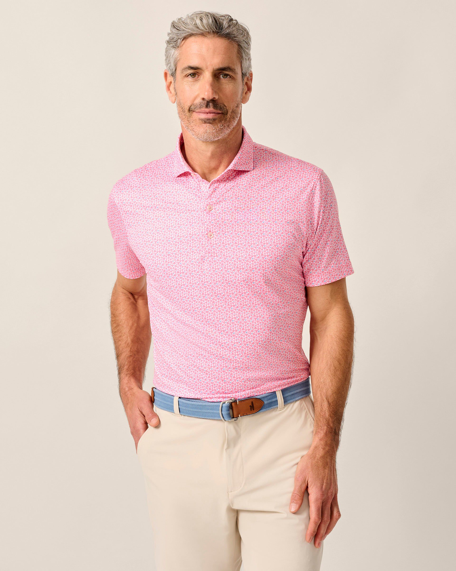 Johnnie-O Featherweight Performance Polo - Four Leaf