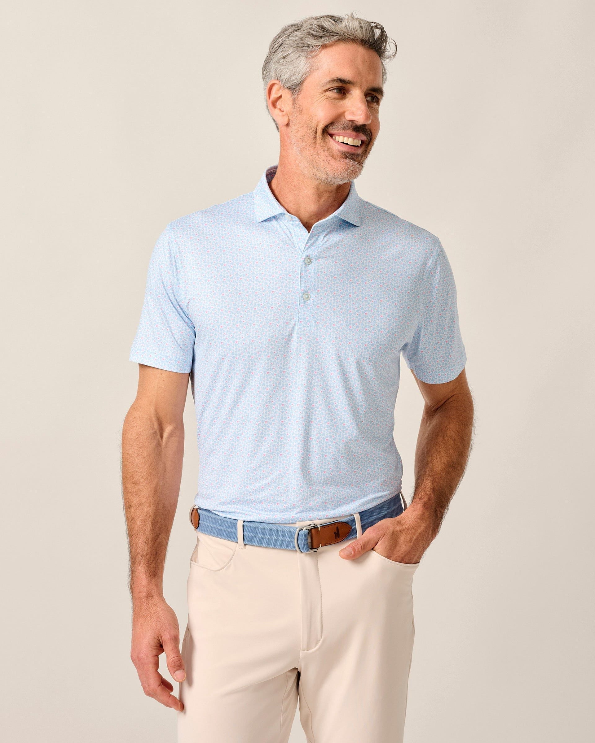 Johnnie-O Featherweight Performance Polo - Four Leaf