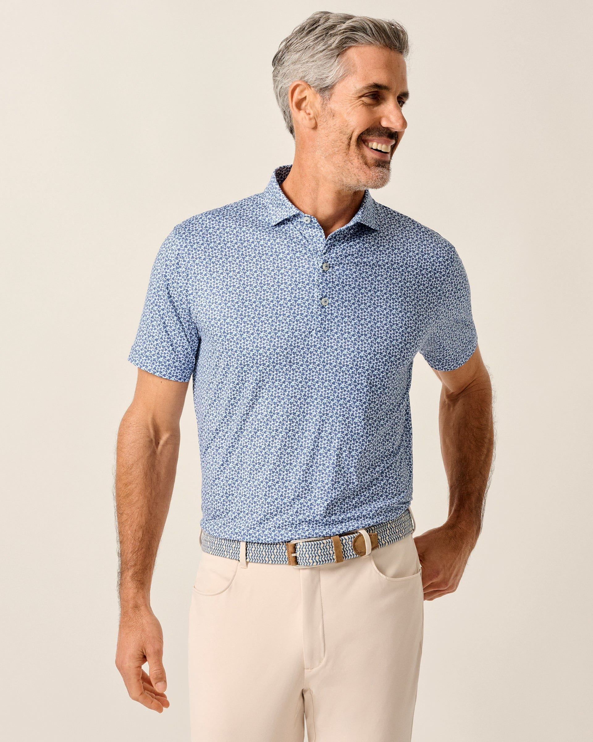 Johnnie-O Featherweight Performance Polo - Four Leaf