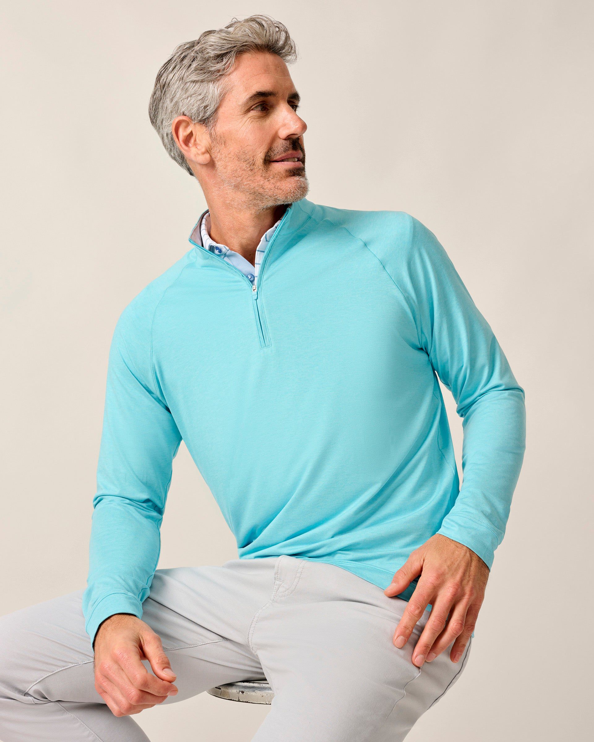 Johnnie-O Freeborne Performance 1/4 Zip Pullover, Barracuda