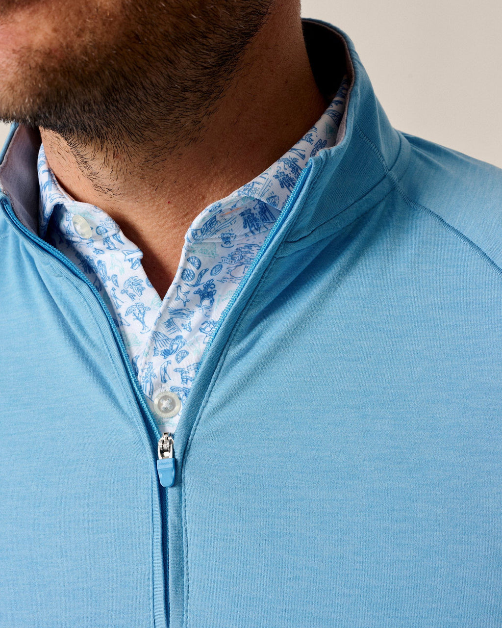Johnnie-O Freeborne Performance 1/4 Zip Pullover, Maliblu