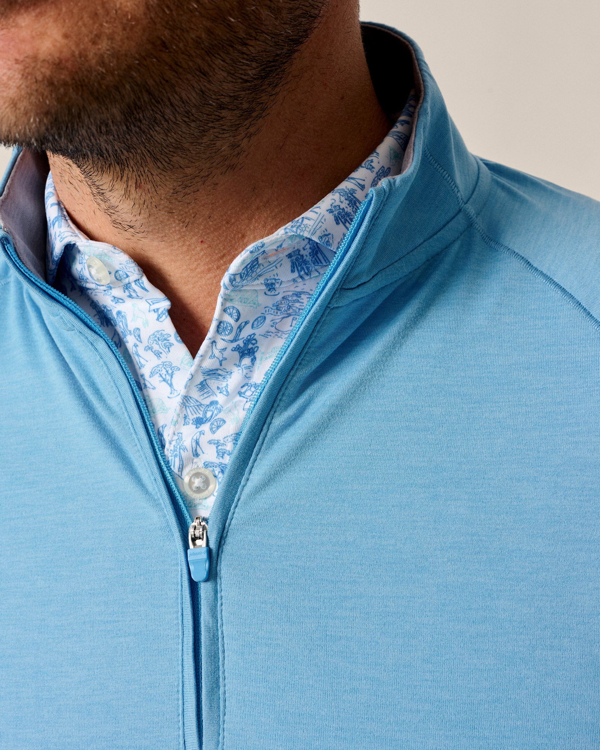Johnnie-O Freeborne Performance 1/4 Zip Pullover, Maliblu