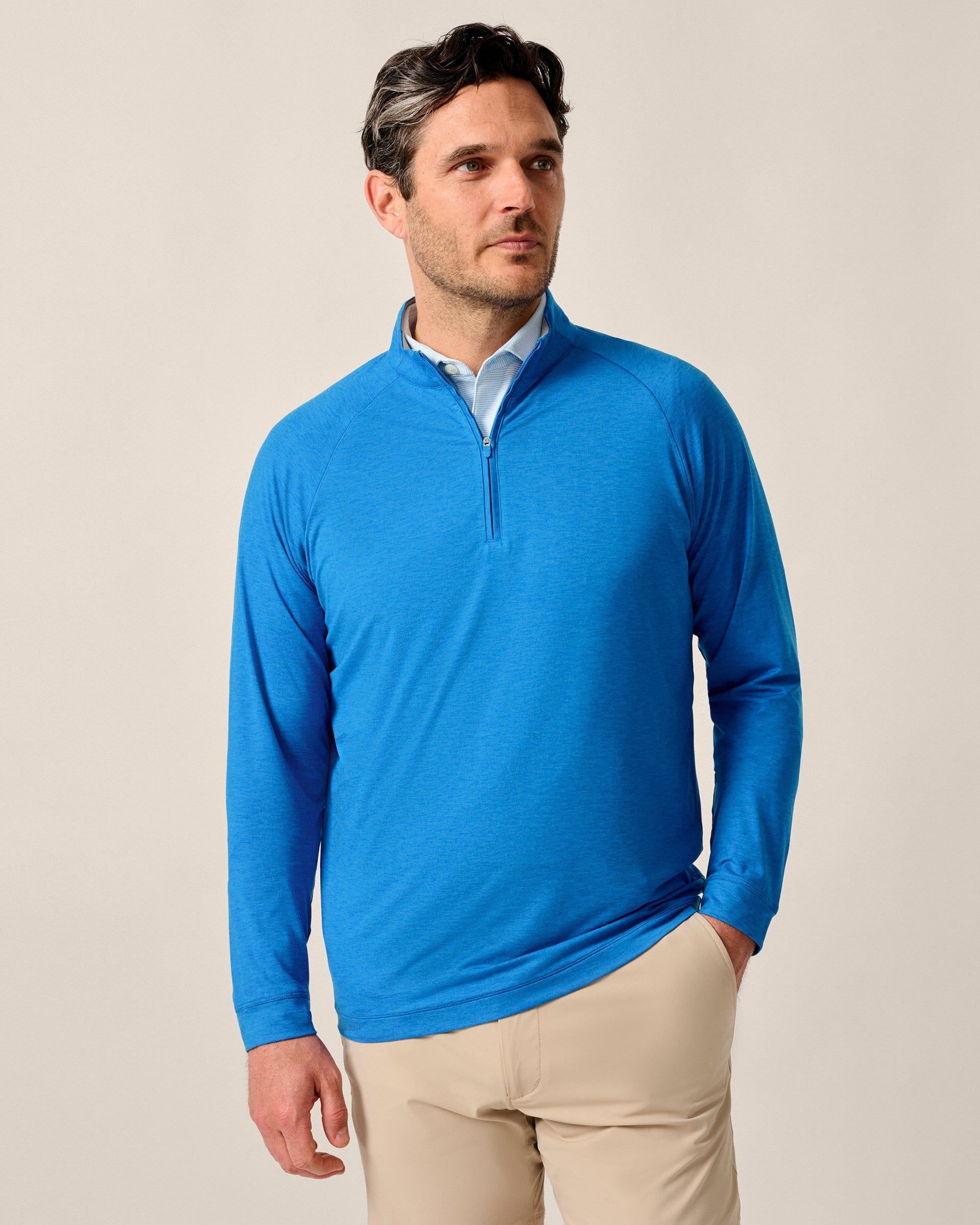 Johnnie-O Freeborne Performance 1/4 Zip Pullover, Palisades Blue