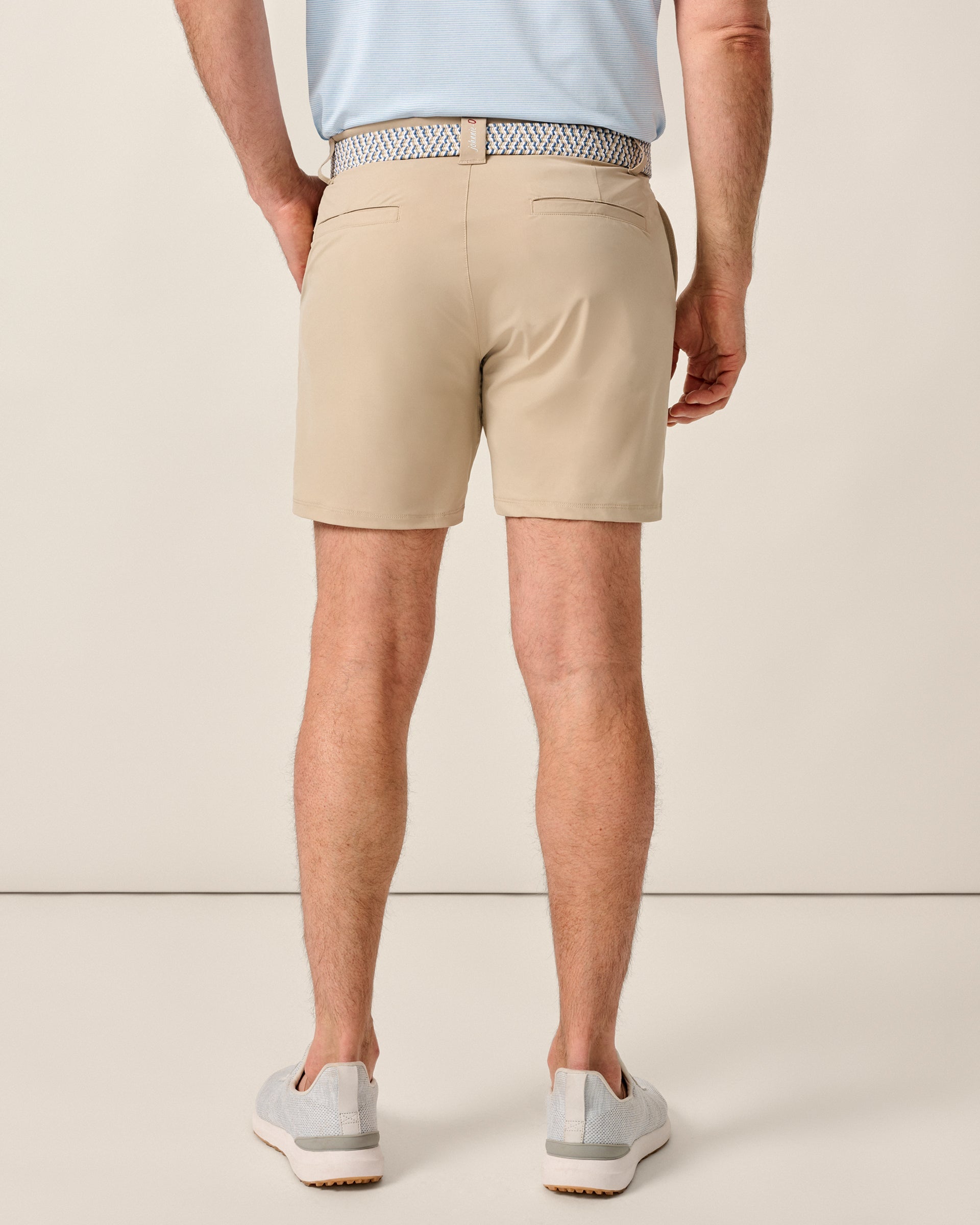 Johnnie-O Fusion Knit Performance Pull-On Short - 7", Khaki