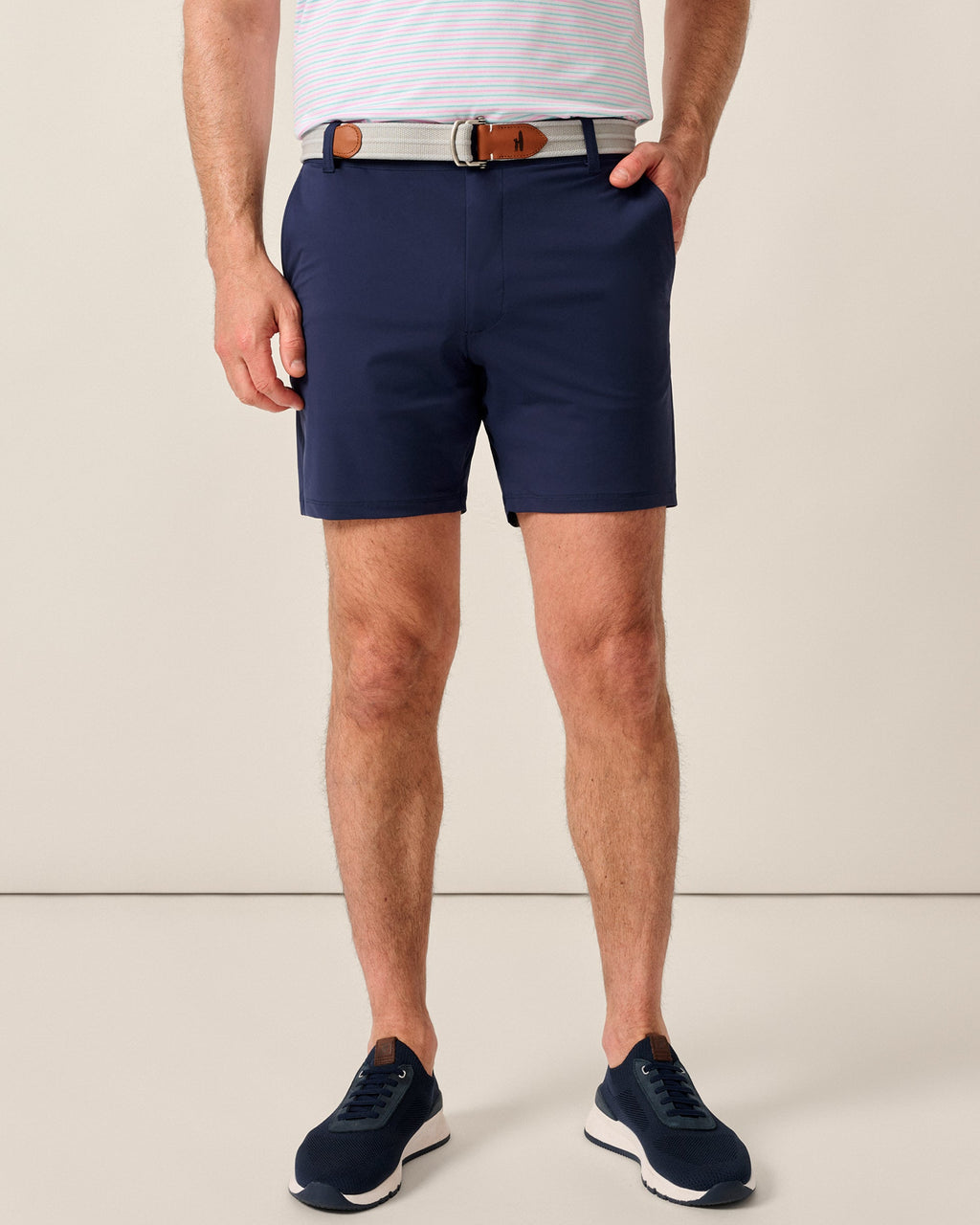 Johnnie-O Fusion Knit Performance Pull-On Short - 7", Navy