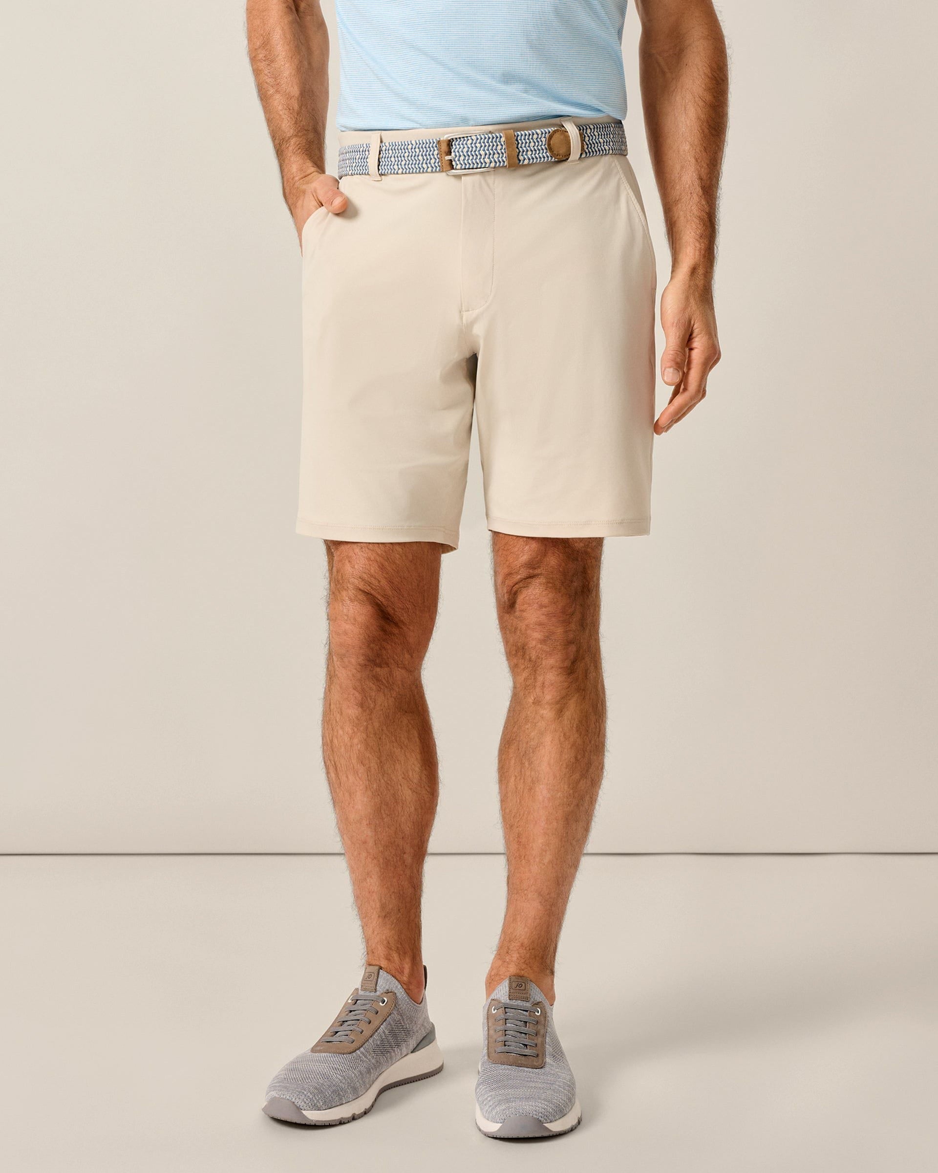 Johnnie-O Fusionn Knit Performance Pull-On Short, Quarry