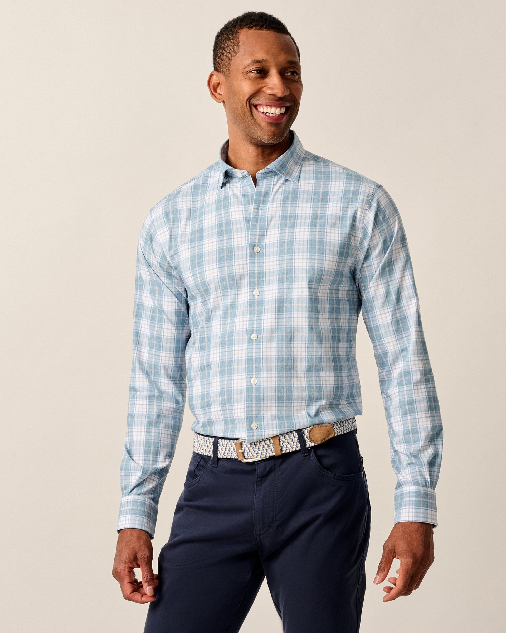 Johnnie-O Everyday Performance Button Down Shirt - Hendley, Laguna Blue