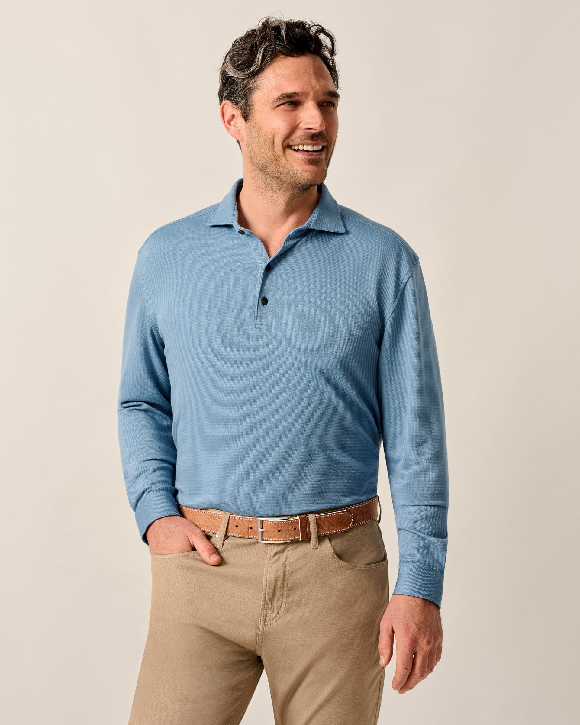 Johnnie-O Top Shelf Long Sleeve Performance Polo - Highburry
