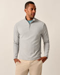 Johnnie-O Hoppin Ribbed Knit Performance 1/4 Zip Pullover, Seal