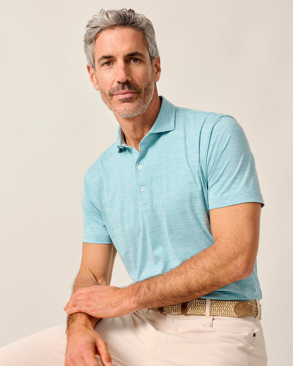 Johnnie-O Performance Featherweight Polo - Solid, Haze