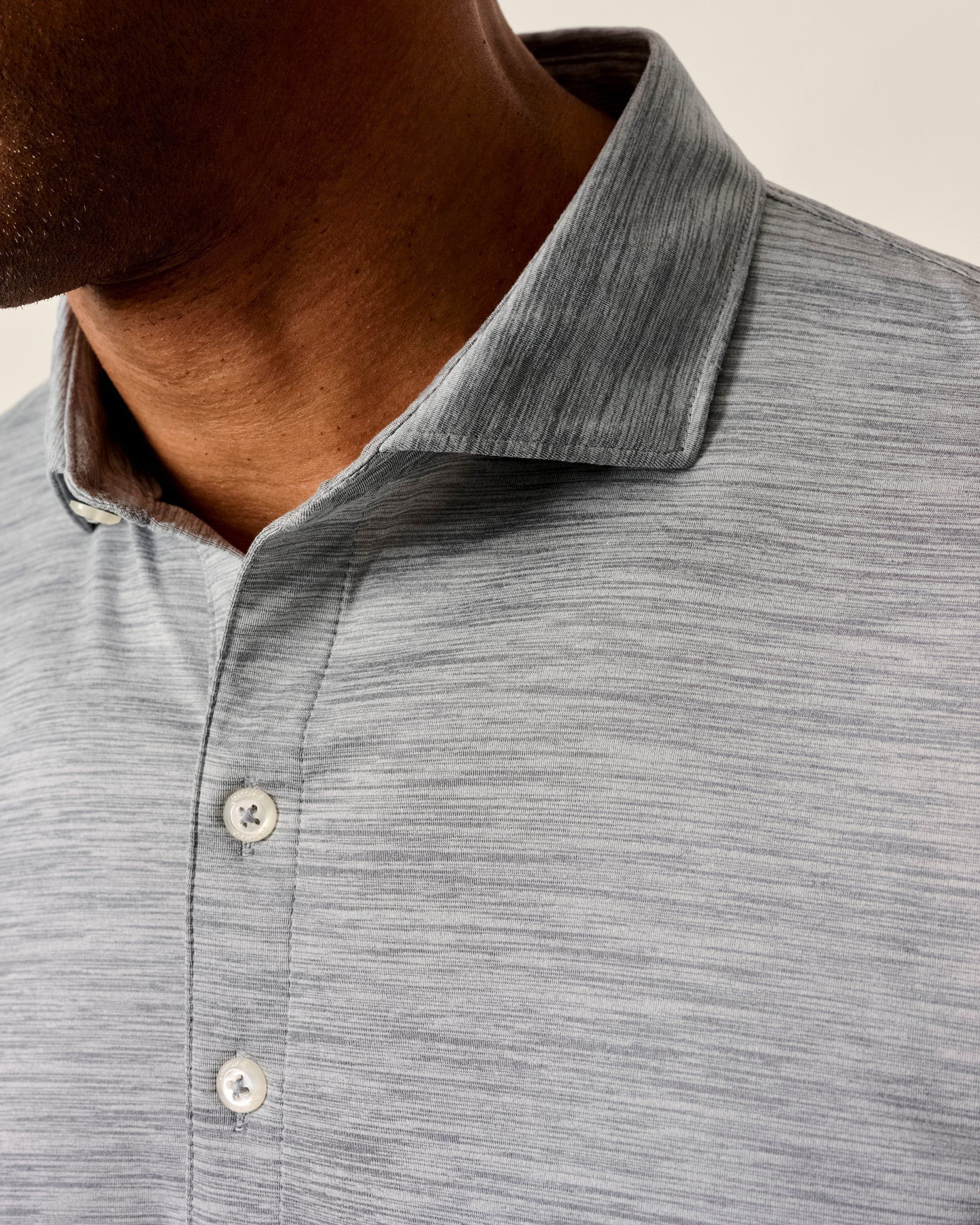 Johnnie-O Performance Featherweight Polo - Solid, Thunder