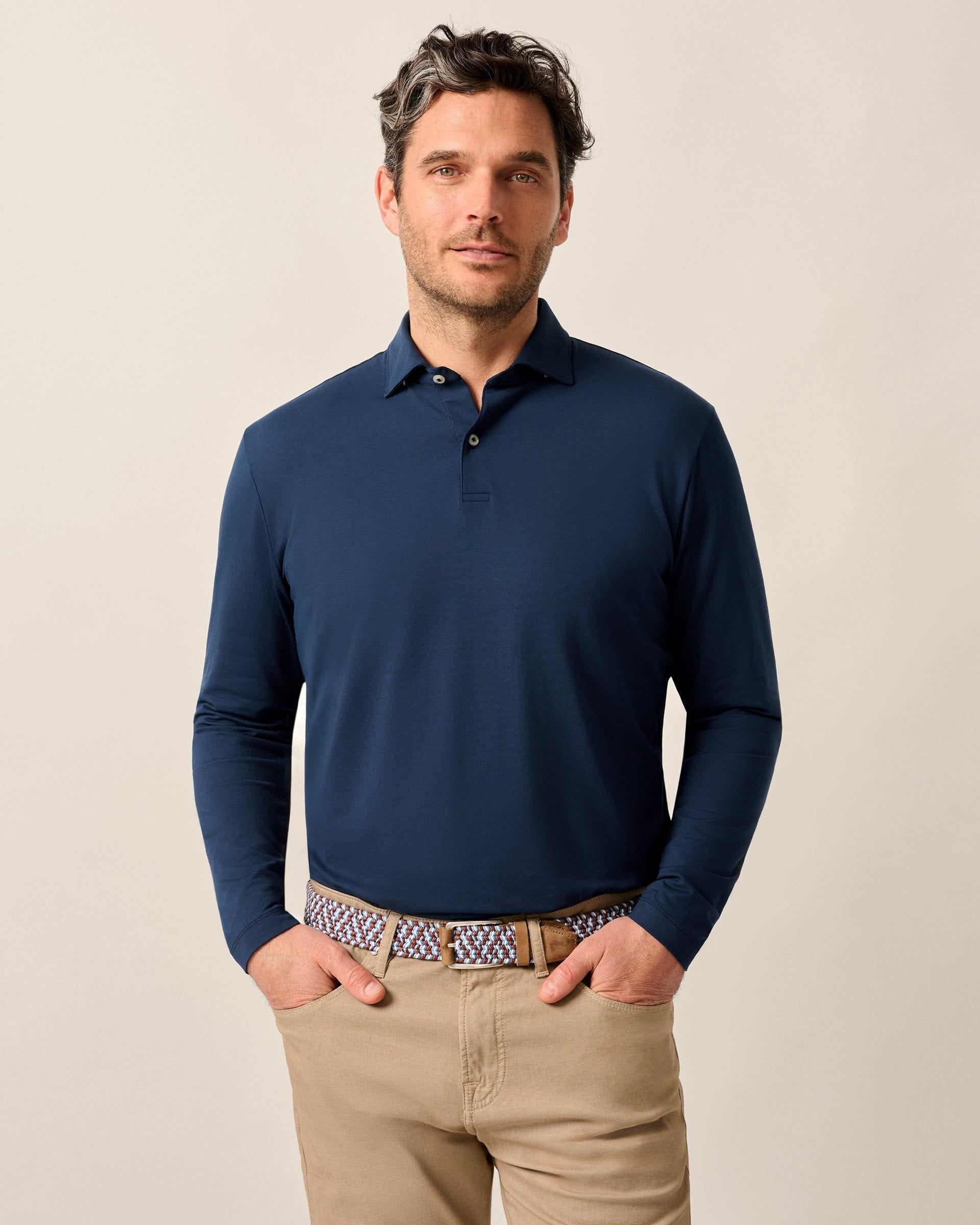 Johnnie-O Top Shelf Long Sleeve Polo - Idris