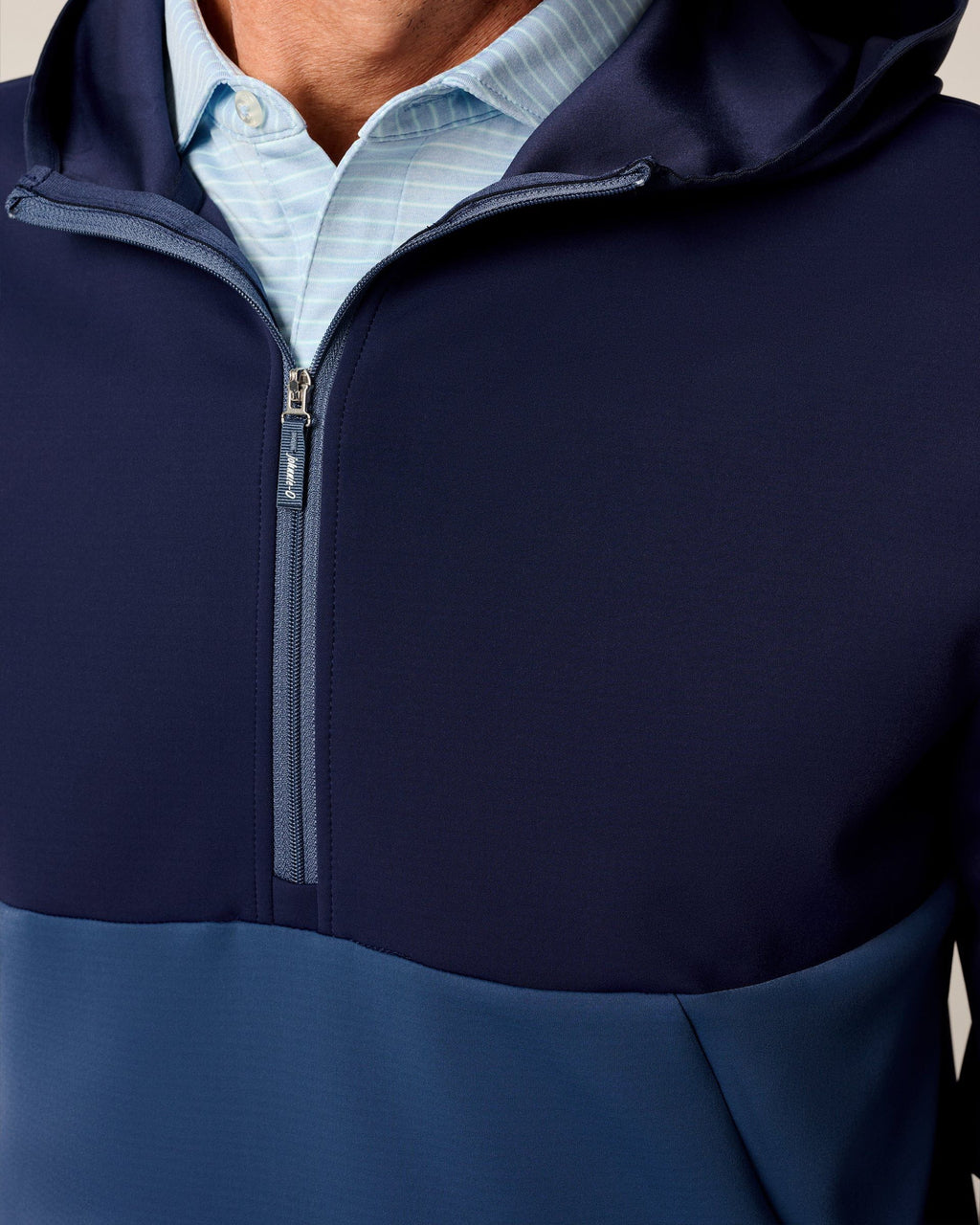 Johnnie-O Iversons Performance Hooded 1/4-Zip, Navy