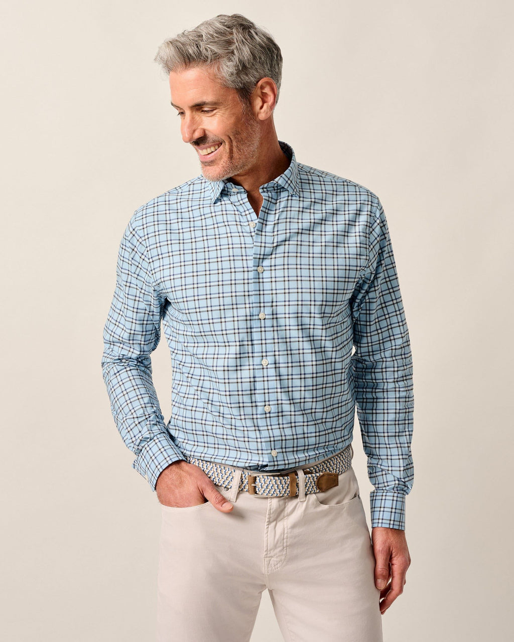 Johnnie-O Featherweight Performance Button Down Shirt - Jaden, Maliblu