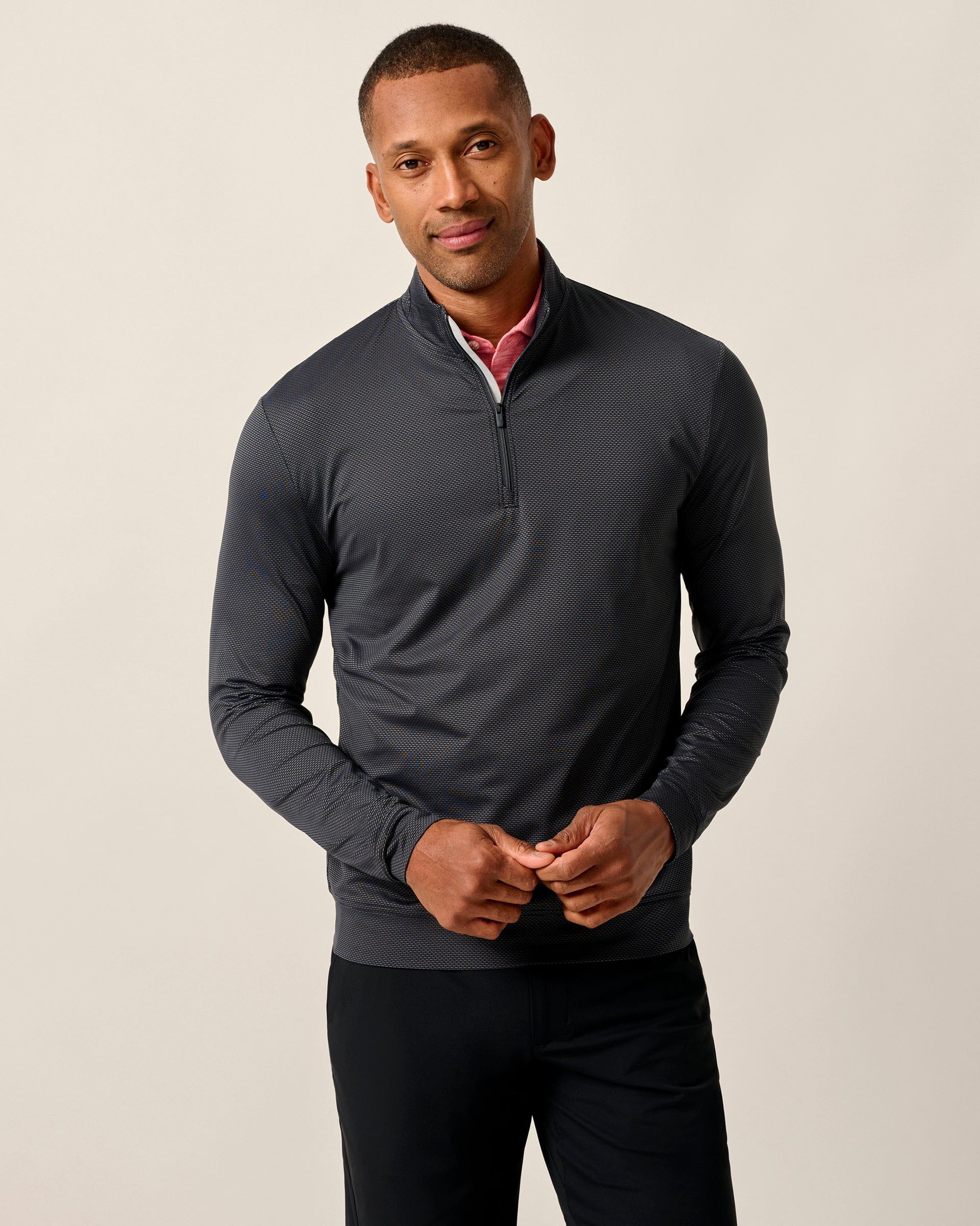 Johnnie-O Jamie Jacquard Stretch 1/4-Zip Pullover