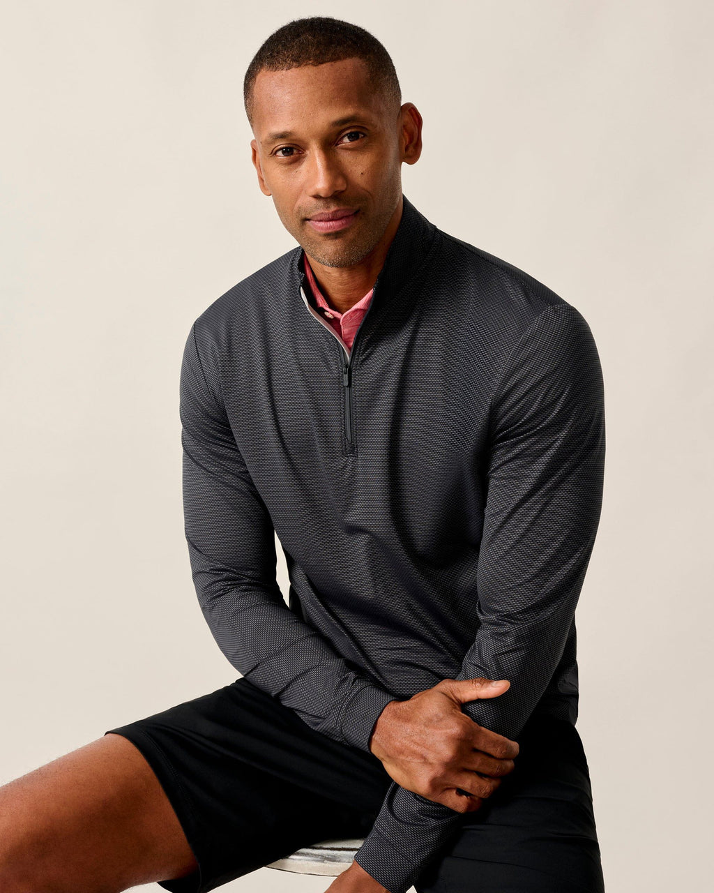 Johnnie-O Jamie Jacquard Stretch 1/4-Zip Pullover