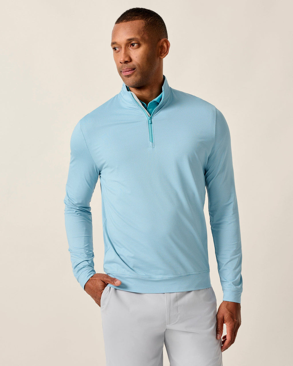 Johnnie-O Jamie Jacquard Stretch 1/4-Zip Pullover