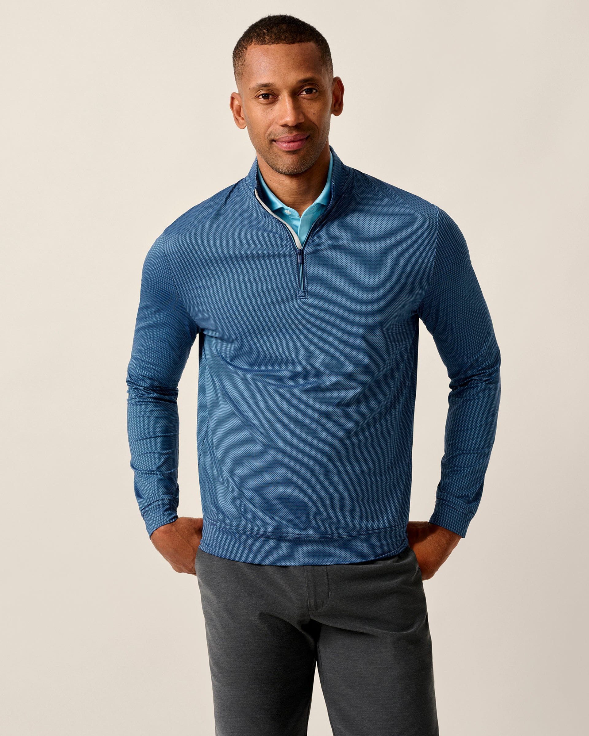 Johnnie-O Jamie Jacquard Stretch 1/4-Zip Pullover