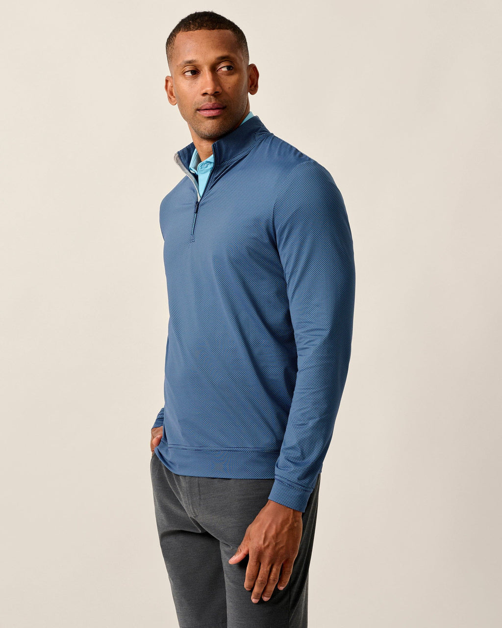 Johnnie-O Jamie Jacquard Stretch 1/4-Zip Pullover