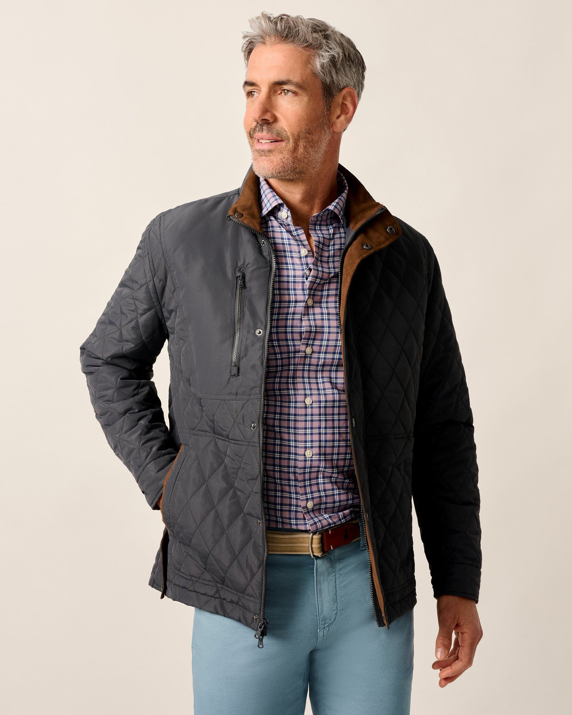 Johnnie-O Juno Quilted Snap Jacket