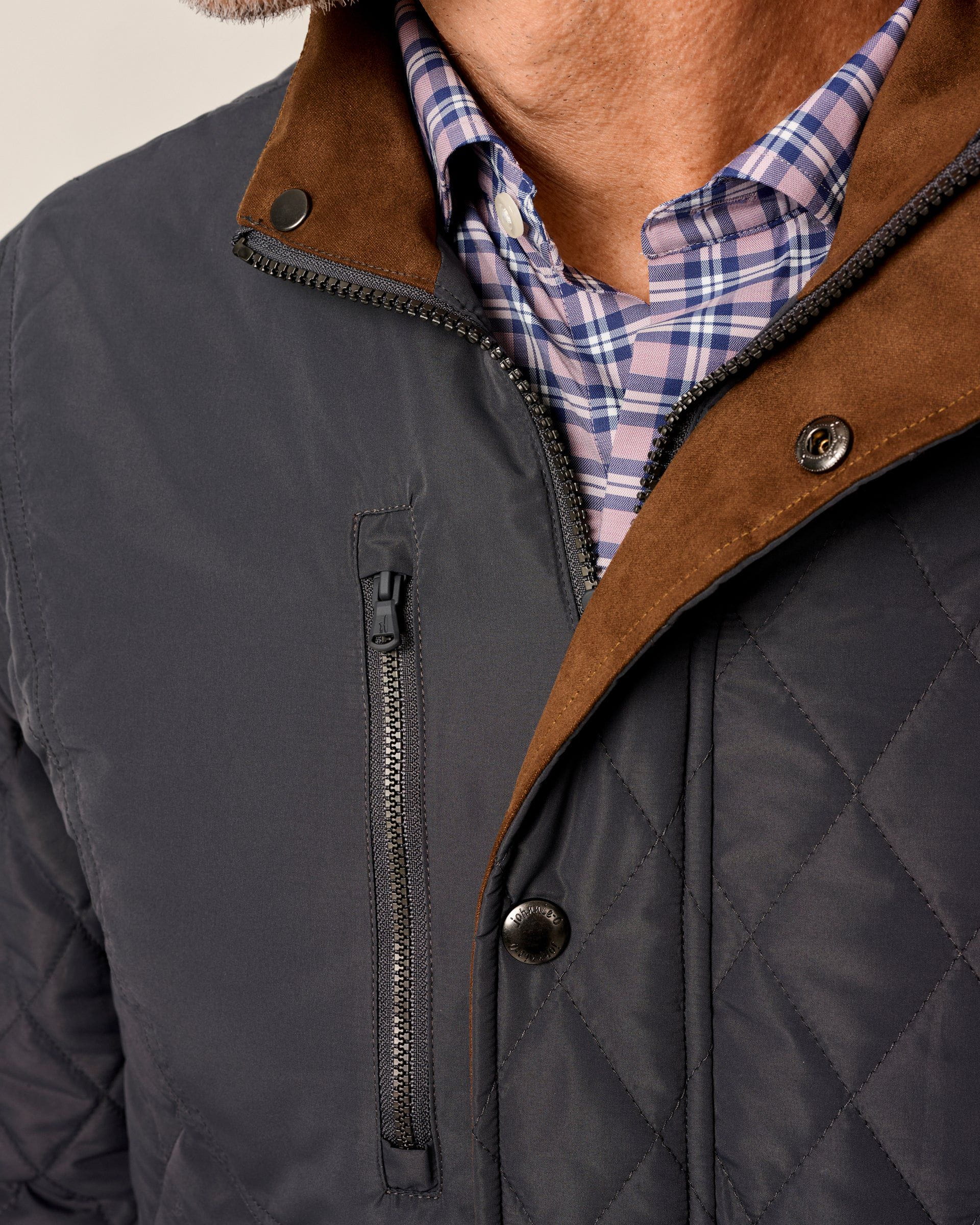 Johnnie-O Juno Quilted Snap Jacket