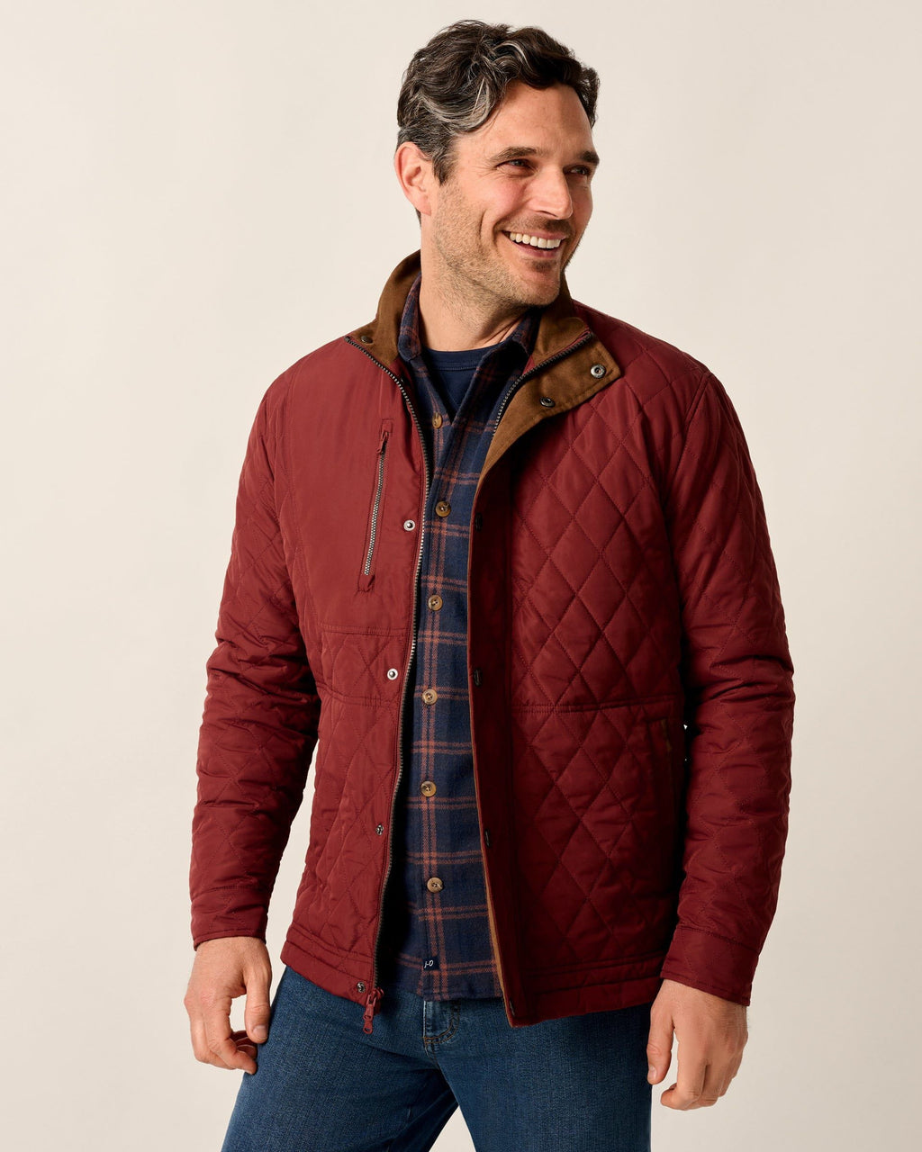 Johnnie-O Juno Quilted Snap Jacket