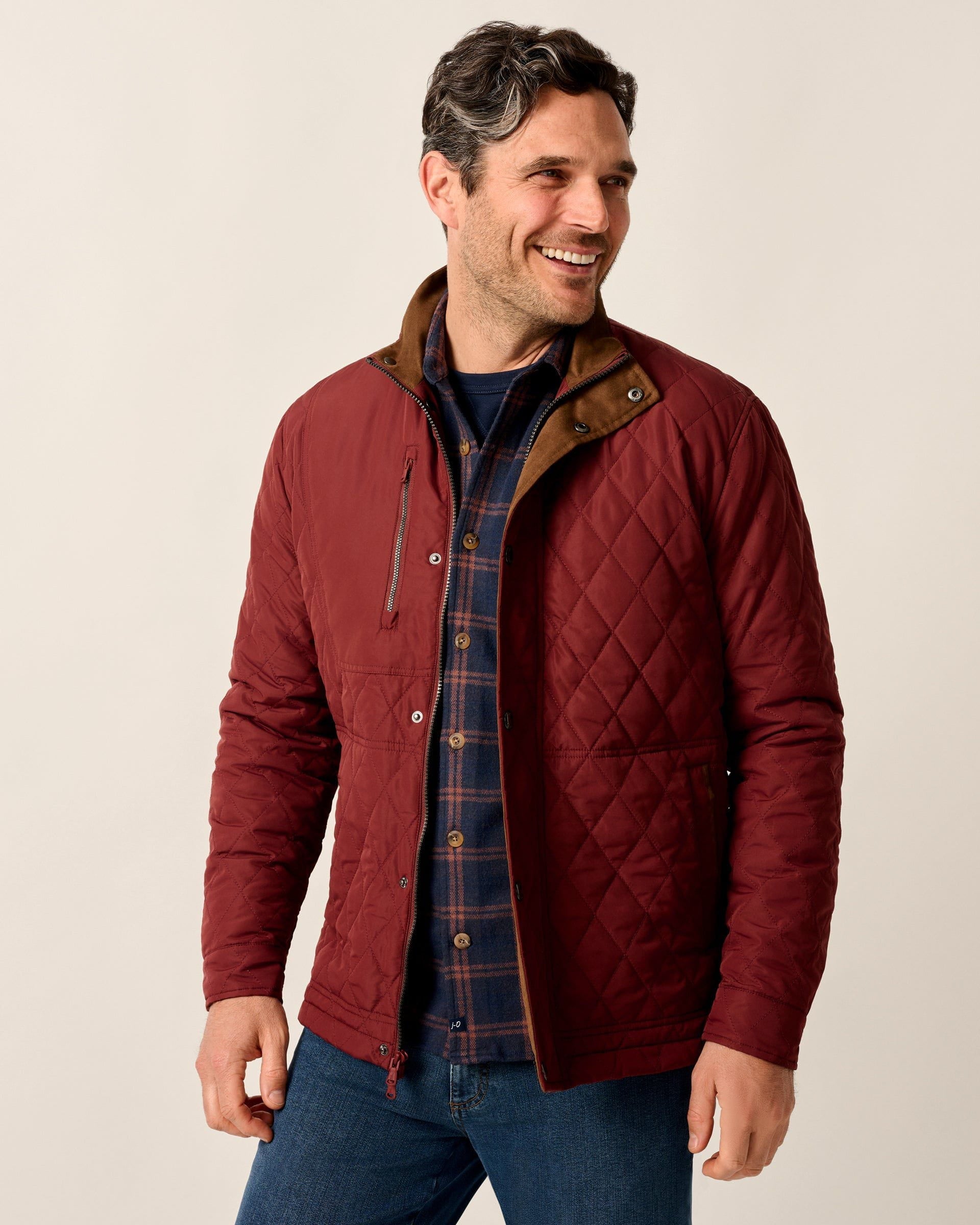 Johnnie-O Juno Quilted Snap Jacket