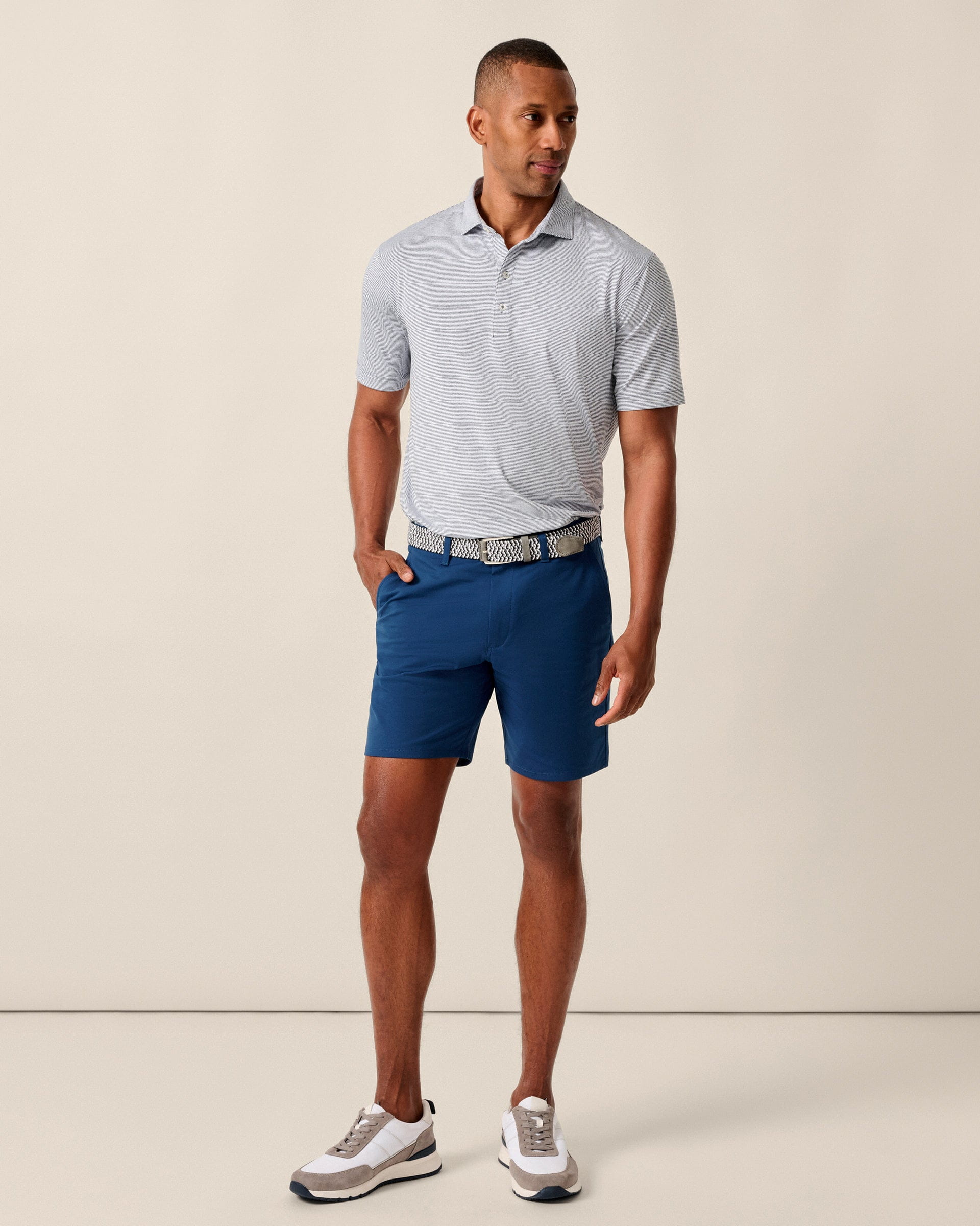 Johnnie-O Jupiters Stretch Cotton Performance Shorts, Lake