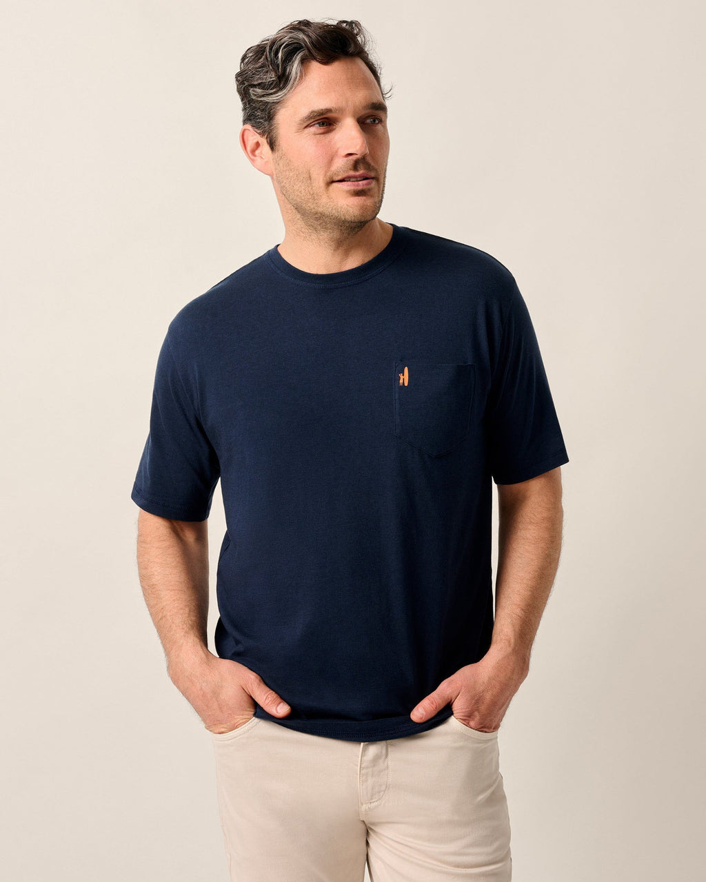 Johnnie-O Kahuna Pocket T-Shirt, Navy