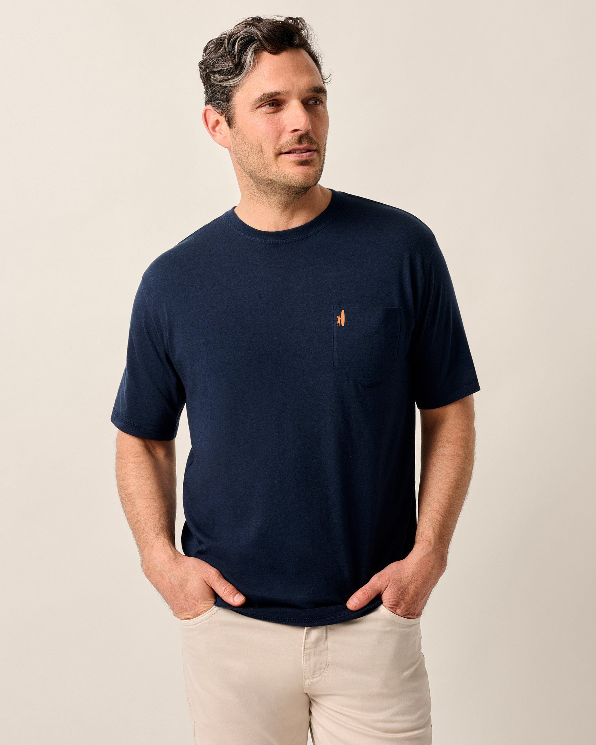 Johnnie-O Kahuna Pocket T-Shirt, Navy
