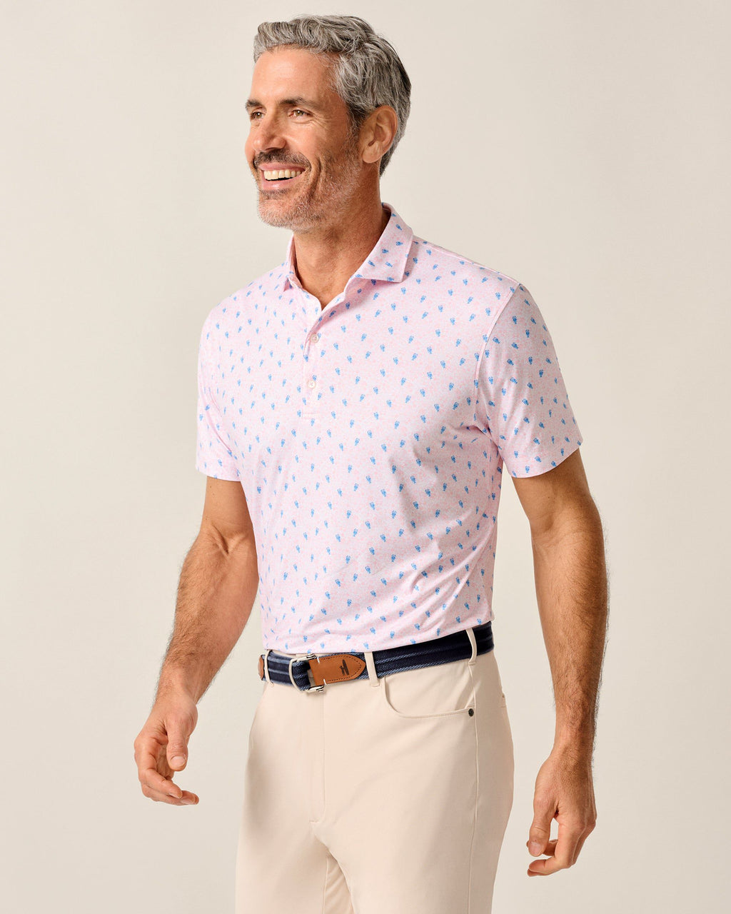 Johnnie-O Featherweight Performance Polo - Low Country, Azalea