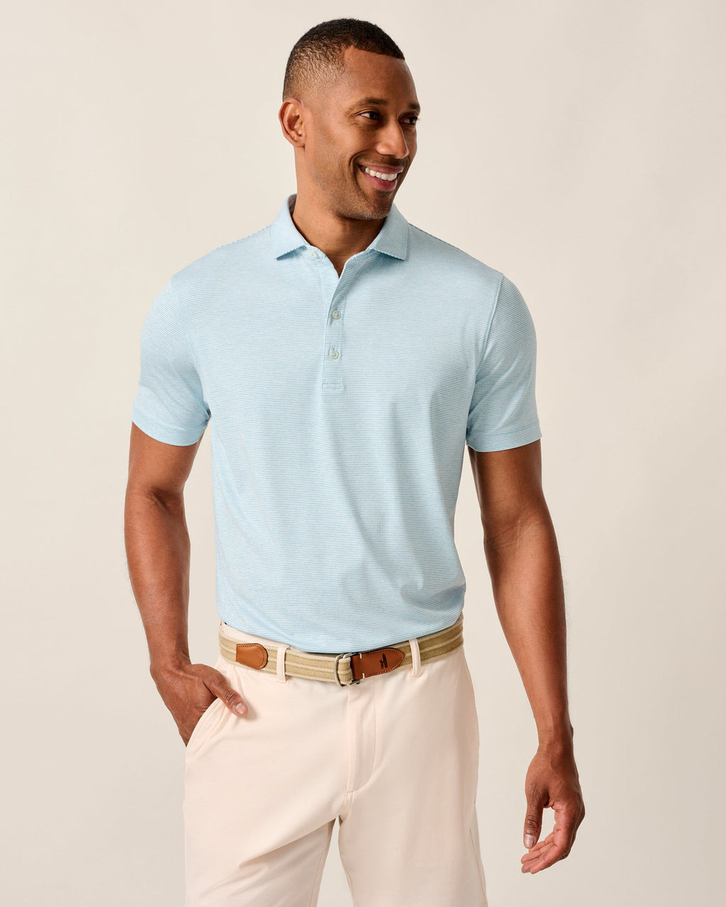 Johnnie-O Performance Jersey Polo - Lyndonn Stripe