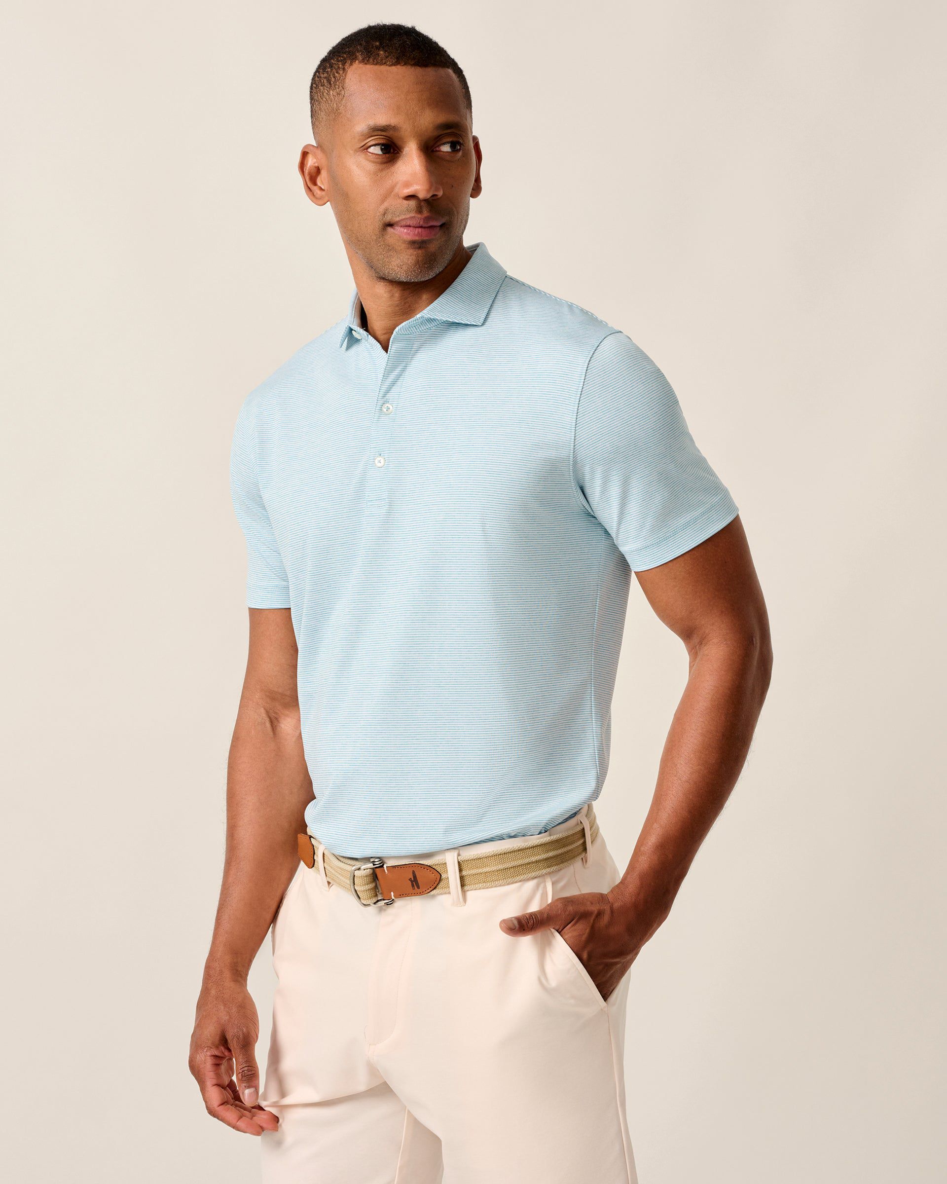 Johnnie-O Performance Jersey Polo - Lyndonn Stripe