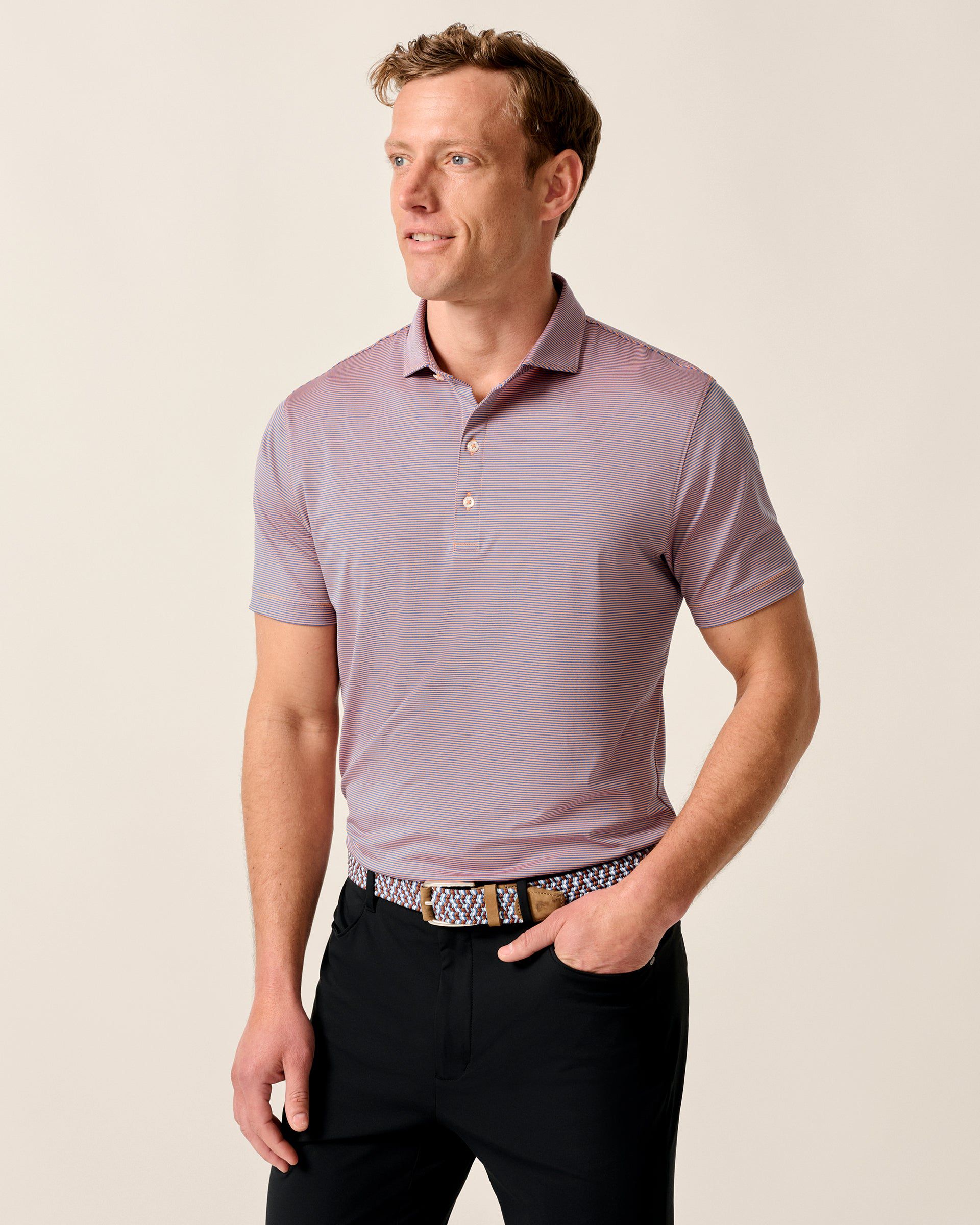 Johnnie-O Performance Jersey Polo - Lyndonn Stripe