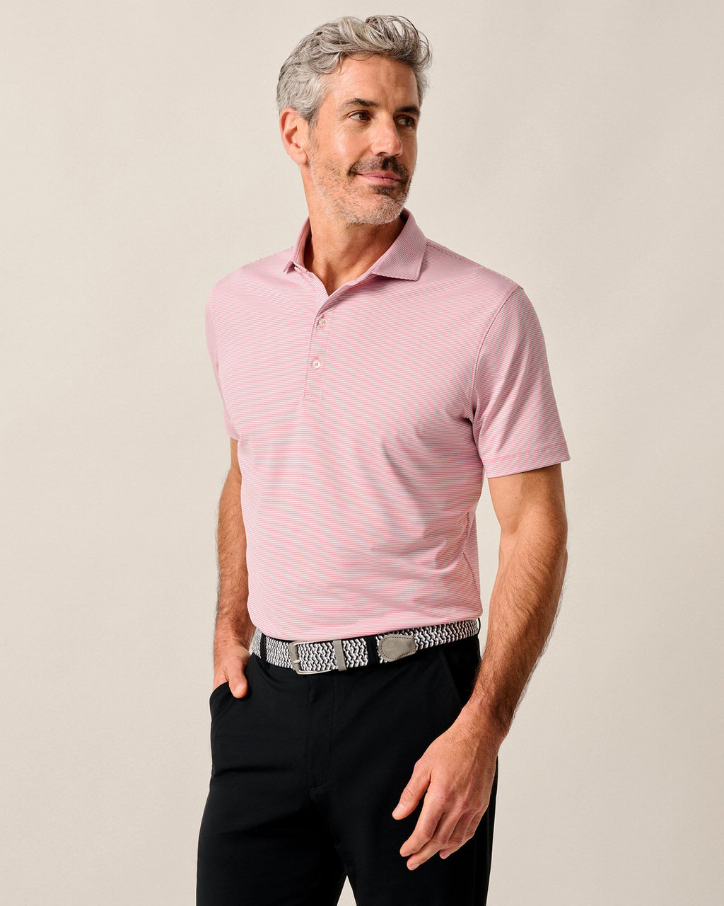 Johnnie-O Performance Jersey Polo - Lyndonn Stripe, Sardinia