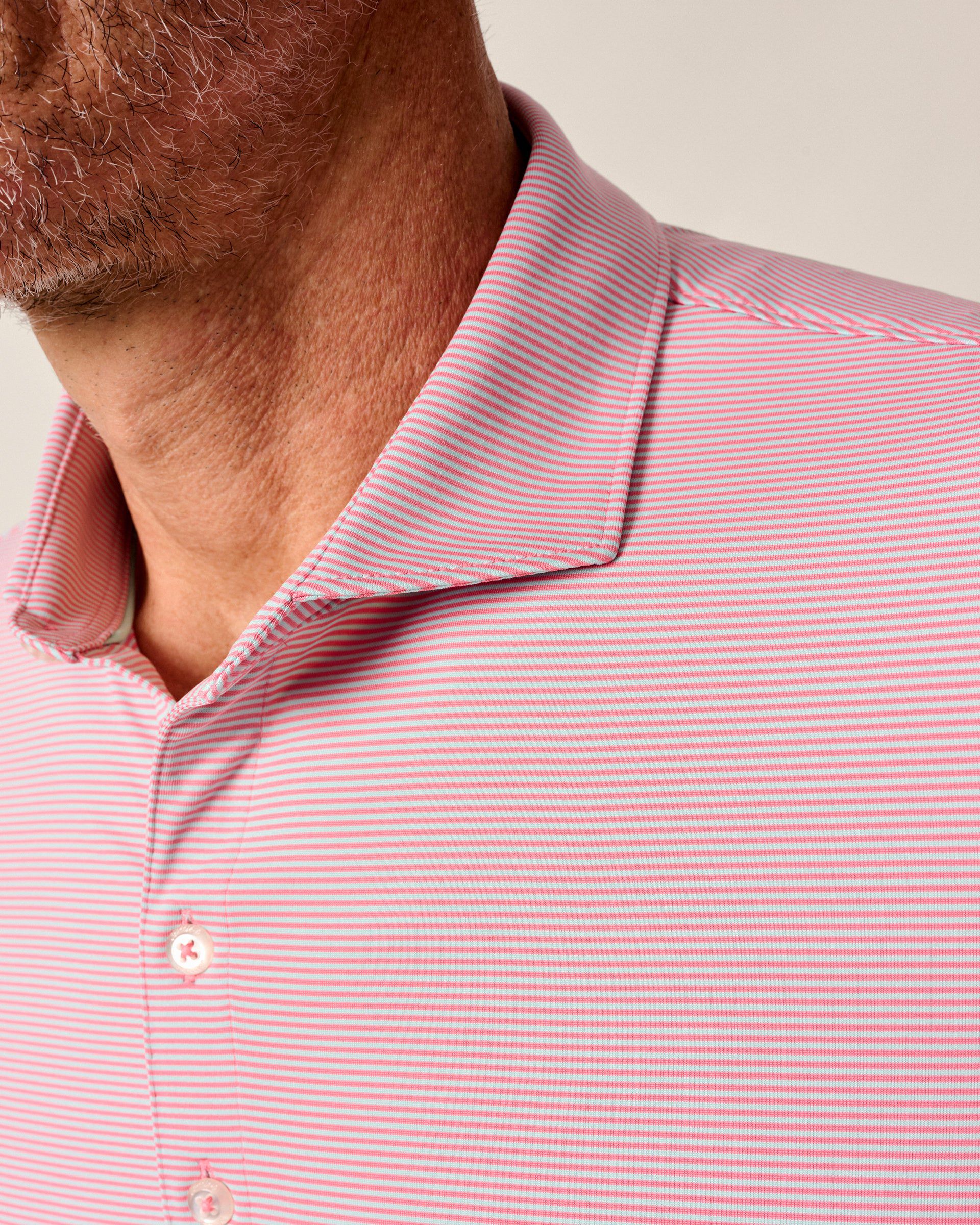 Johnnie-O Performance Jersey Polo - Lyndonn Stripe, Sardinia