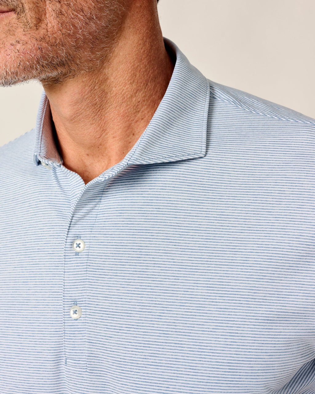 Johnnie-O Performance Jersey Polo - Lyndonn Stripe, Tide